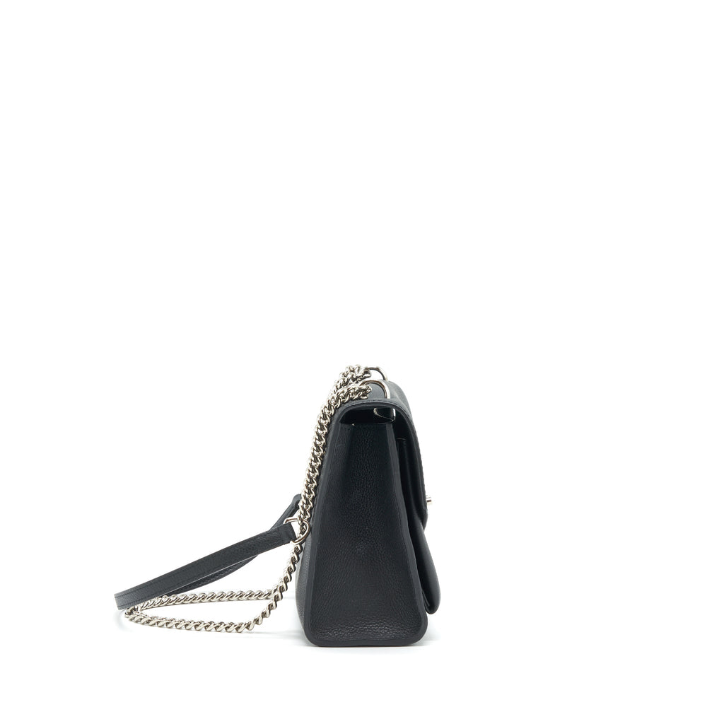 LOUIS VUITTON MYLOCKME SATCHEL CHAIN BAG CALFSKIN BLACK SHW