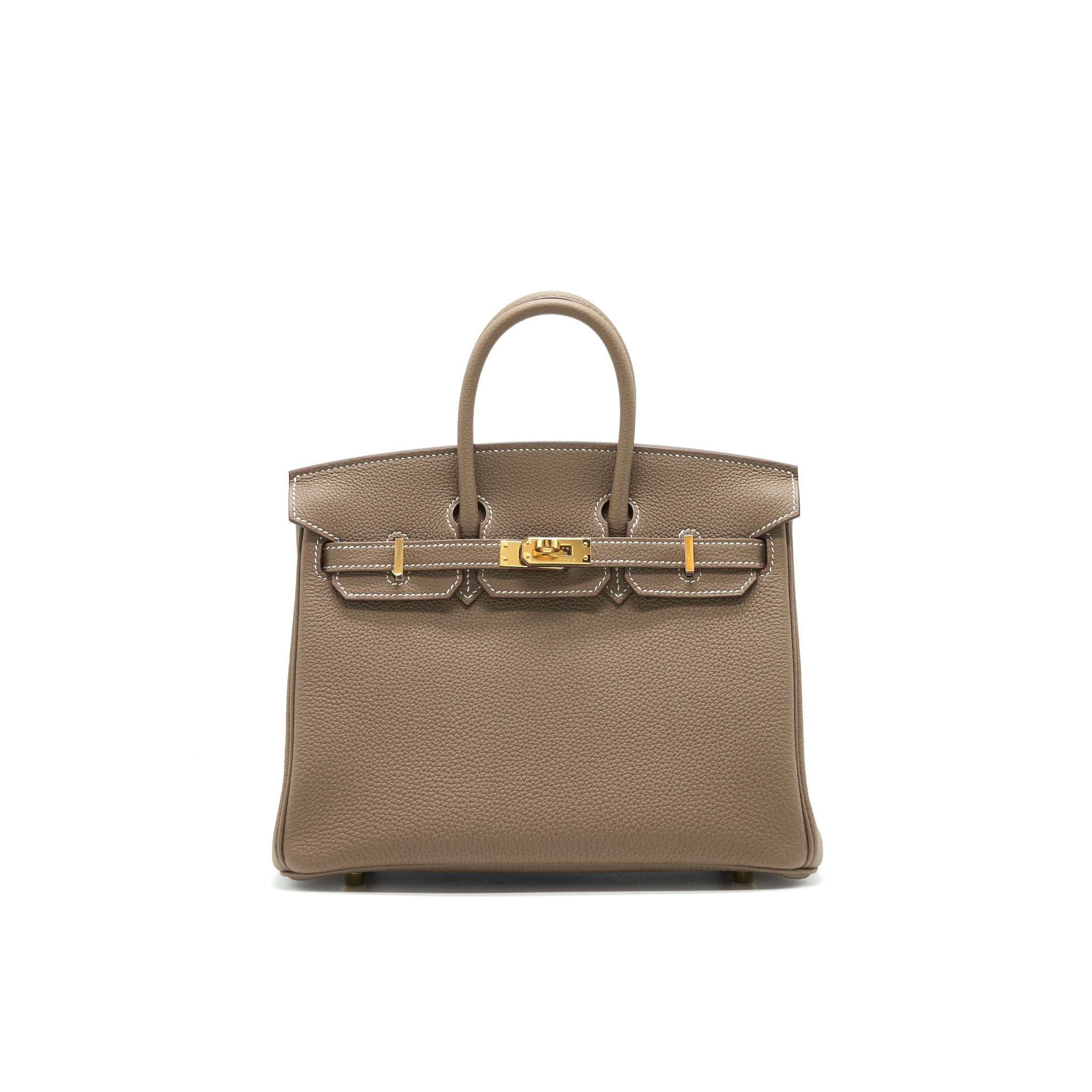HERMES BIRKIN 25 TOGO LEATHER ETOUPE GHW