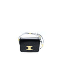 CELINE TEEN TRIOMPHE SHOULDER BAG CALFSKIN BLACK GHW