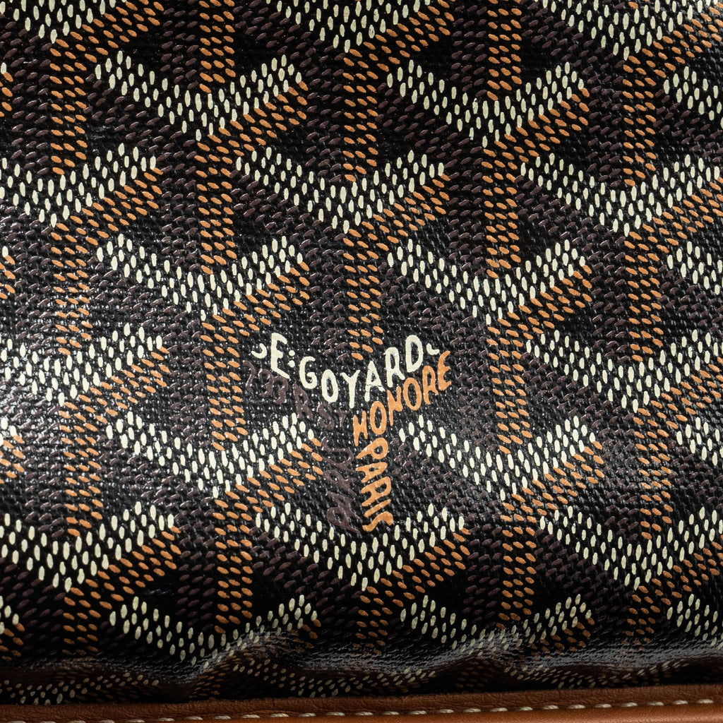 GOYARD MINI ANJOUR TOTE BAG GOYARDLINE CANVAS BROWN SHW
