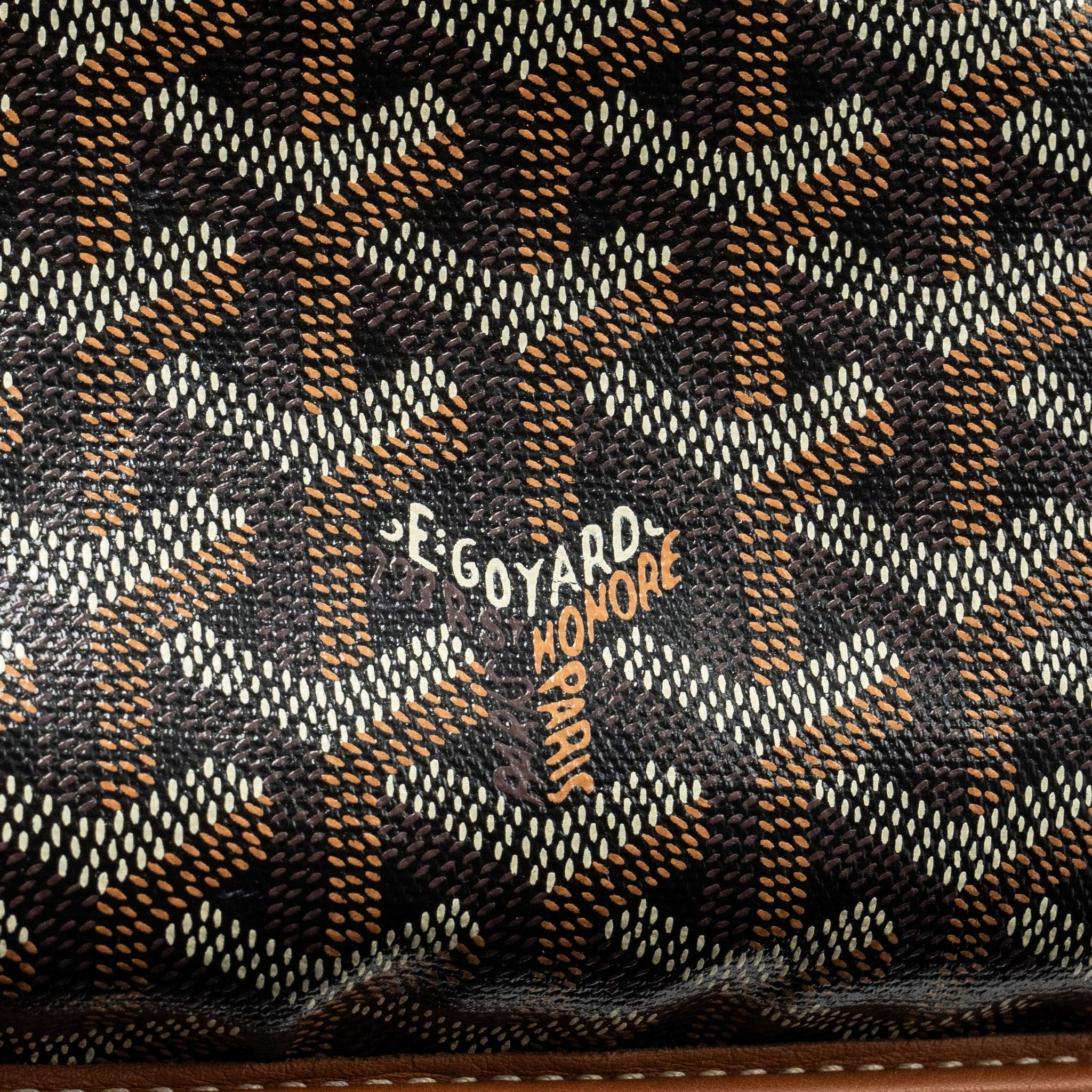GOYARD MINI ANJOUR TOTE BAG GOYARDLINE CANVAS BROWN SHW