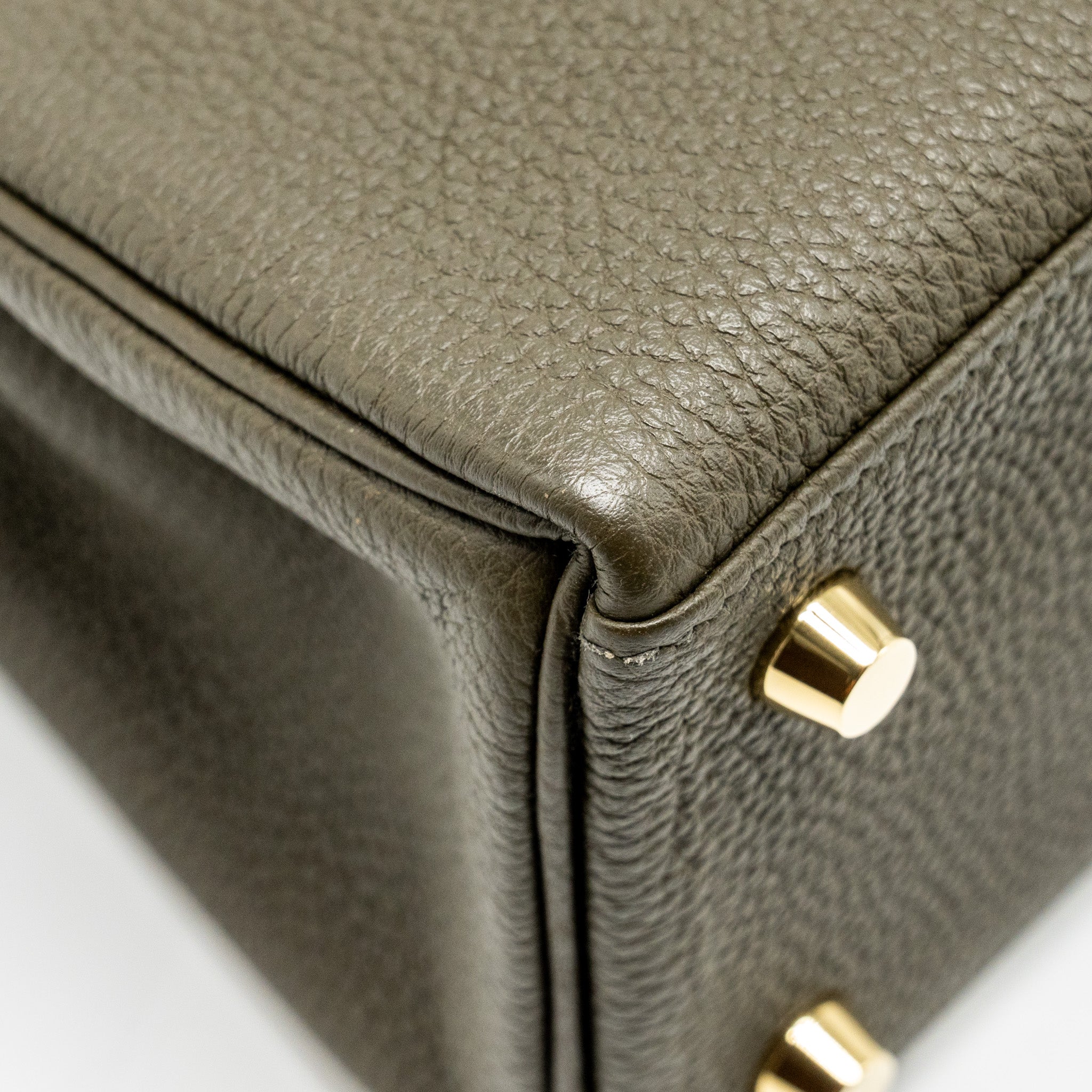HERMES KELLY 25 TOGO C6 VERT DE GRIS GHW