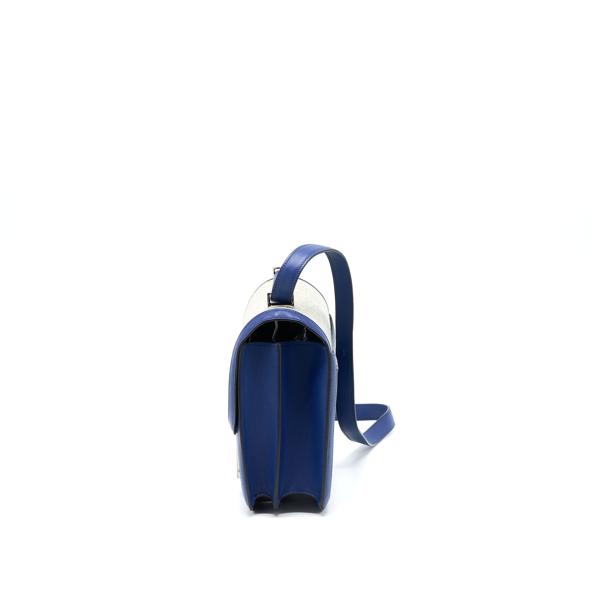 HERMES CONSTANCE 24 SWIFT/TOILE BLACK/BLUE SAPHIR SHW