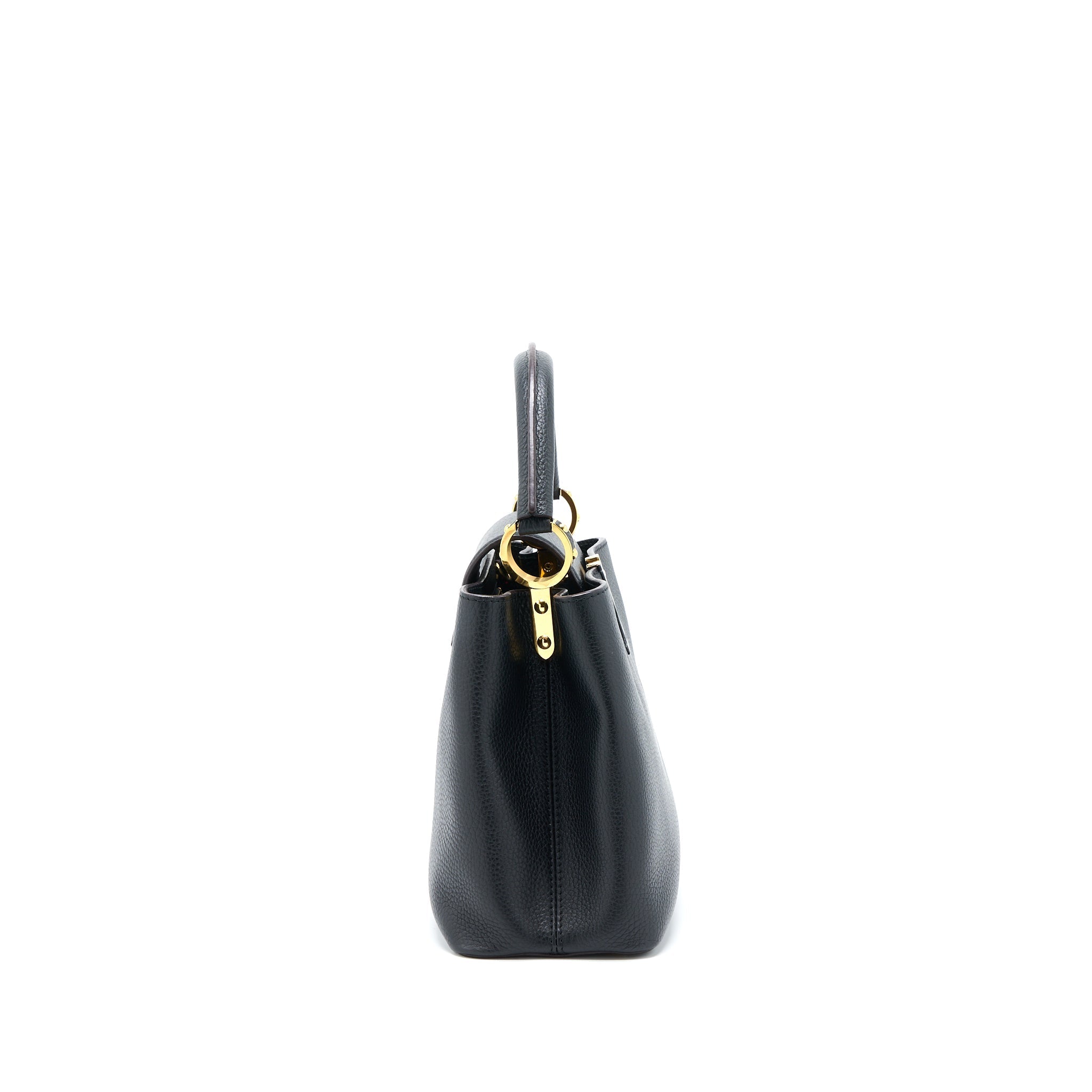LOUIS VUITTON CAPUCINES MM TAURILLON BLACK GHW