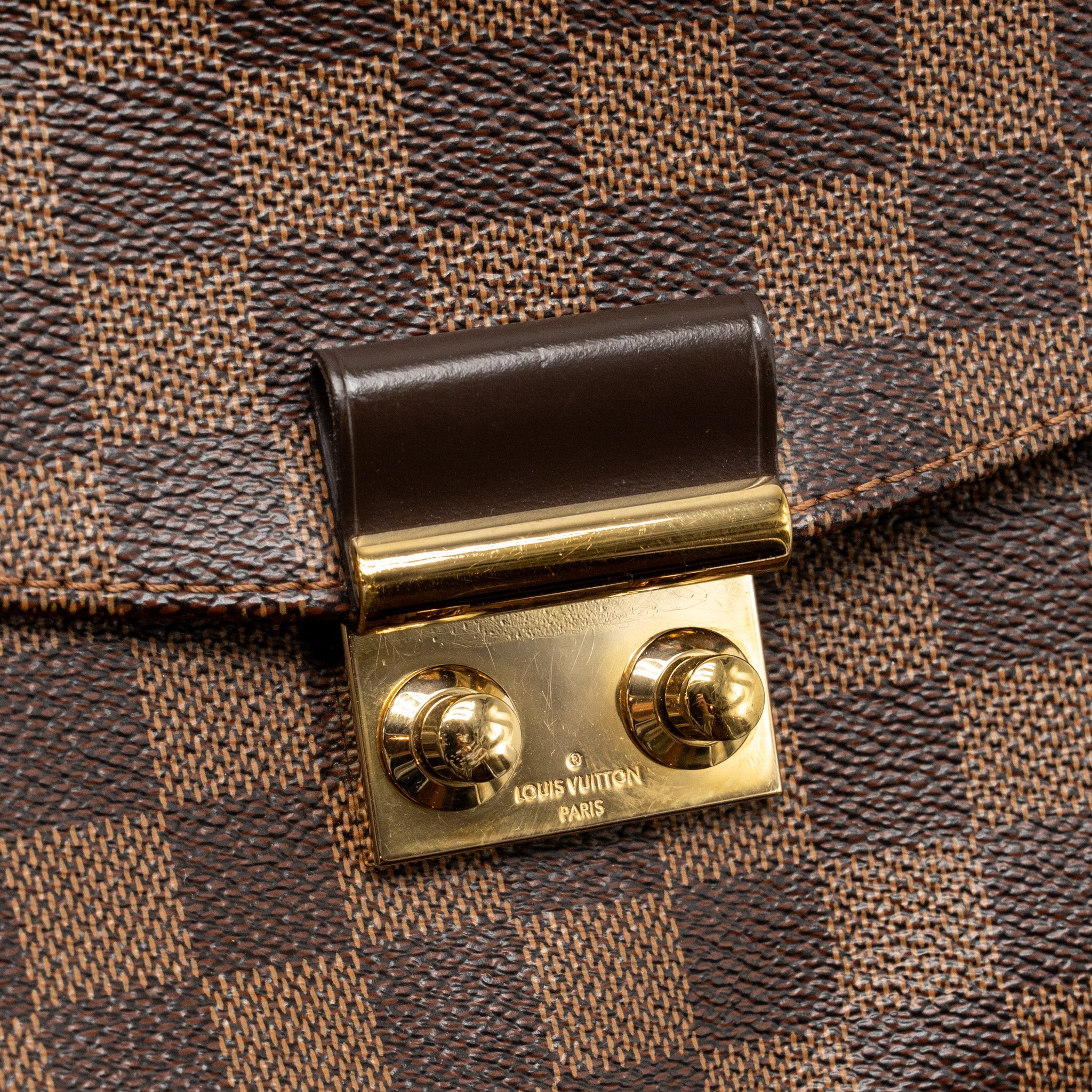 LOUIS VUITTON CROISETTE DAMIER EBENE CANVAS GHW