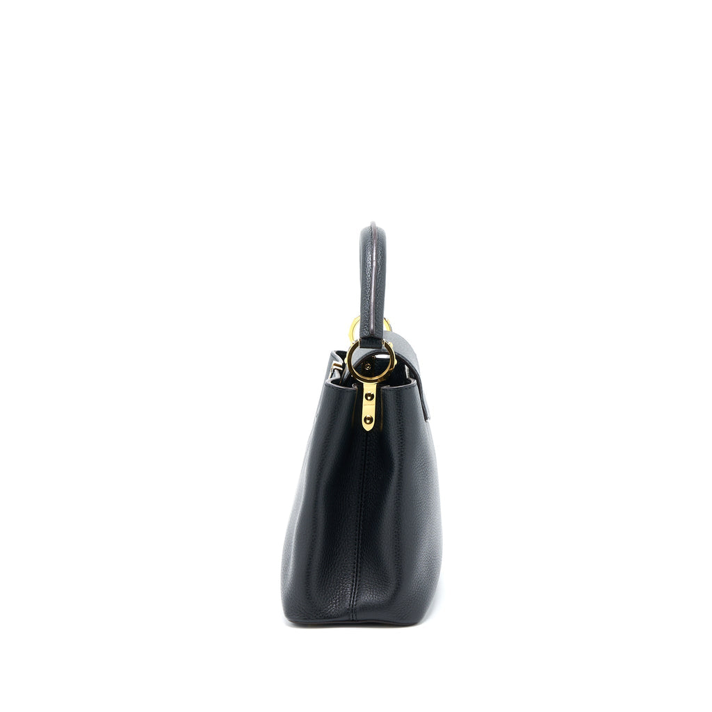 LOUIS VUITTON CAPUCINES MM TAURILLON BLACK GHW
