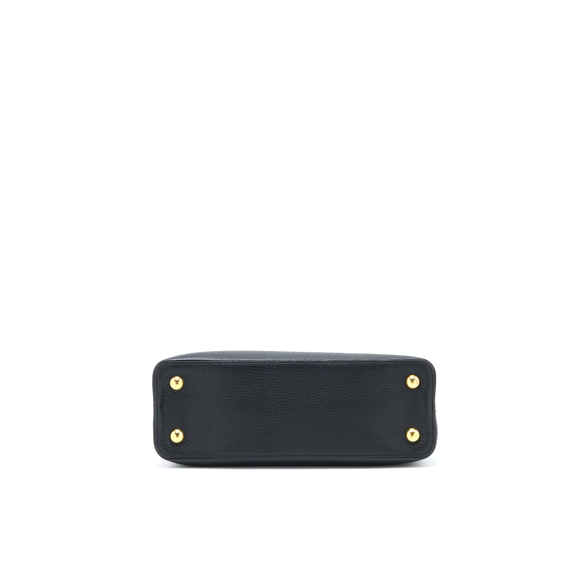 LOUIS VUITTON CAPUCINES MM TAURILLON BLACK GHW