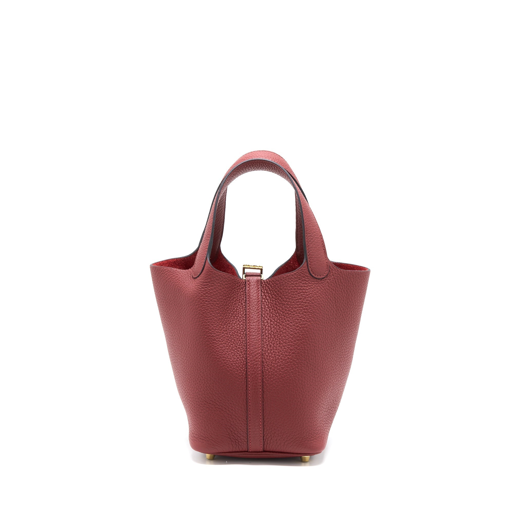 HERMES PICOTIN 18 LOCK BAG CLEMENCE ROUGE H GHW