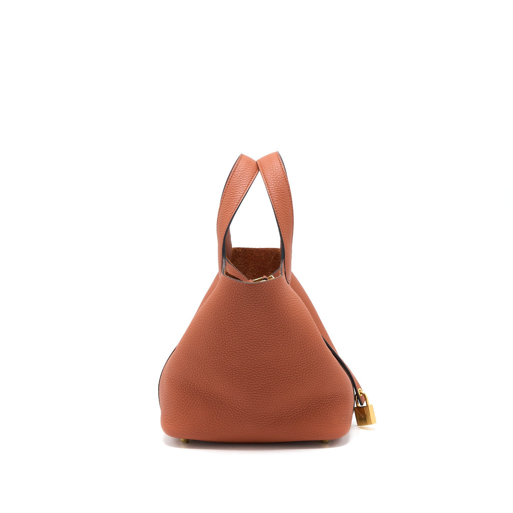 HERMES PICOTIN 18 LOCK BAG CLEMENCE CUIVE GHW