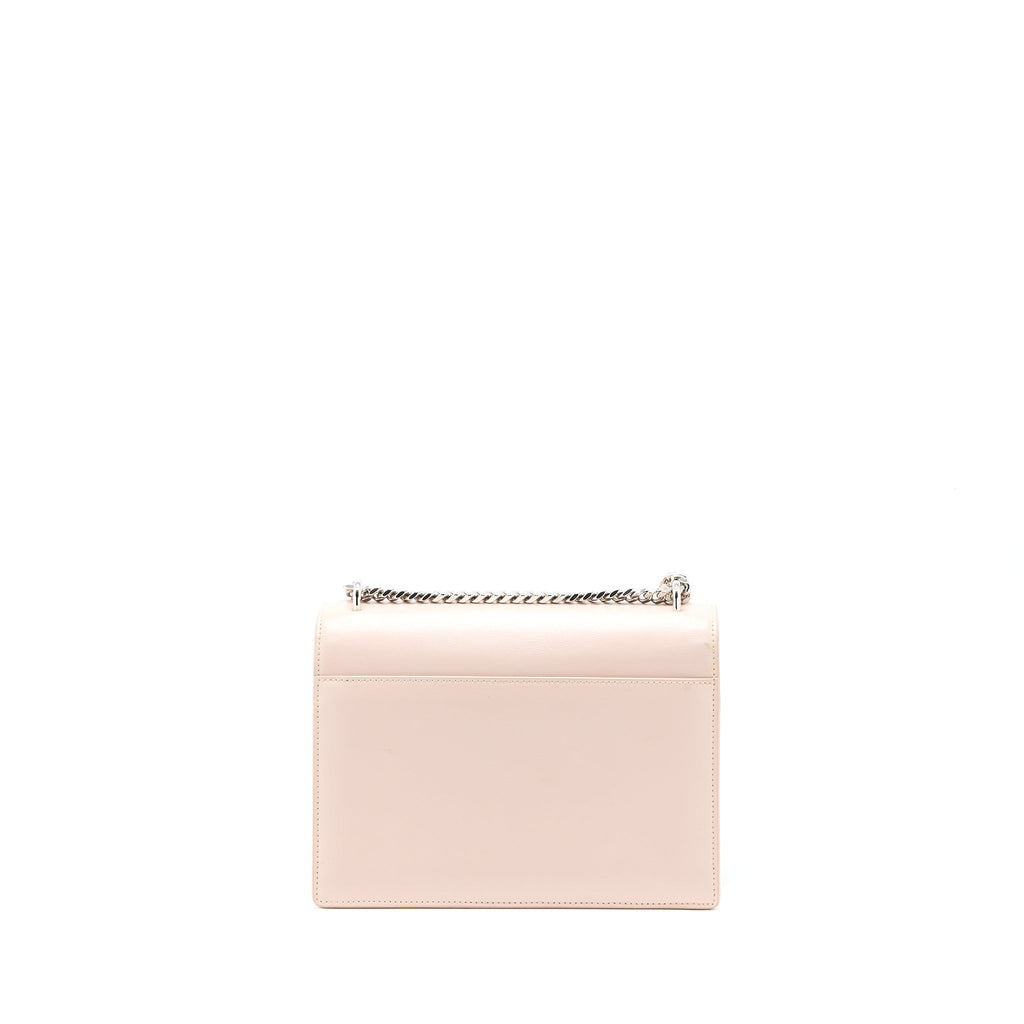 SAINT LAURENT MEDIUM SUNSET CHAIN BAG CALFSKIN LIGHT PINK SHW