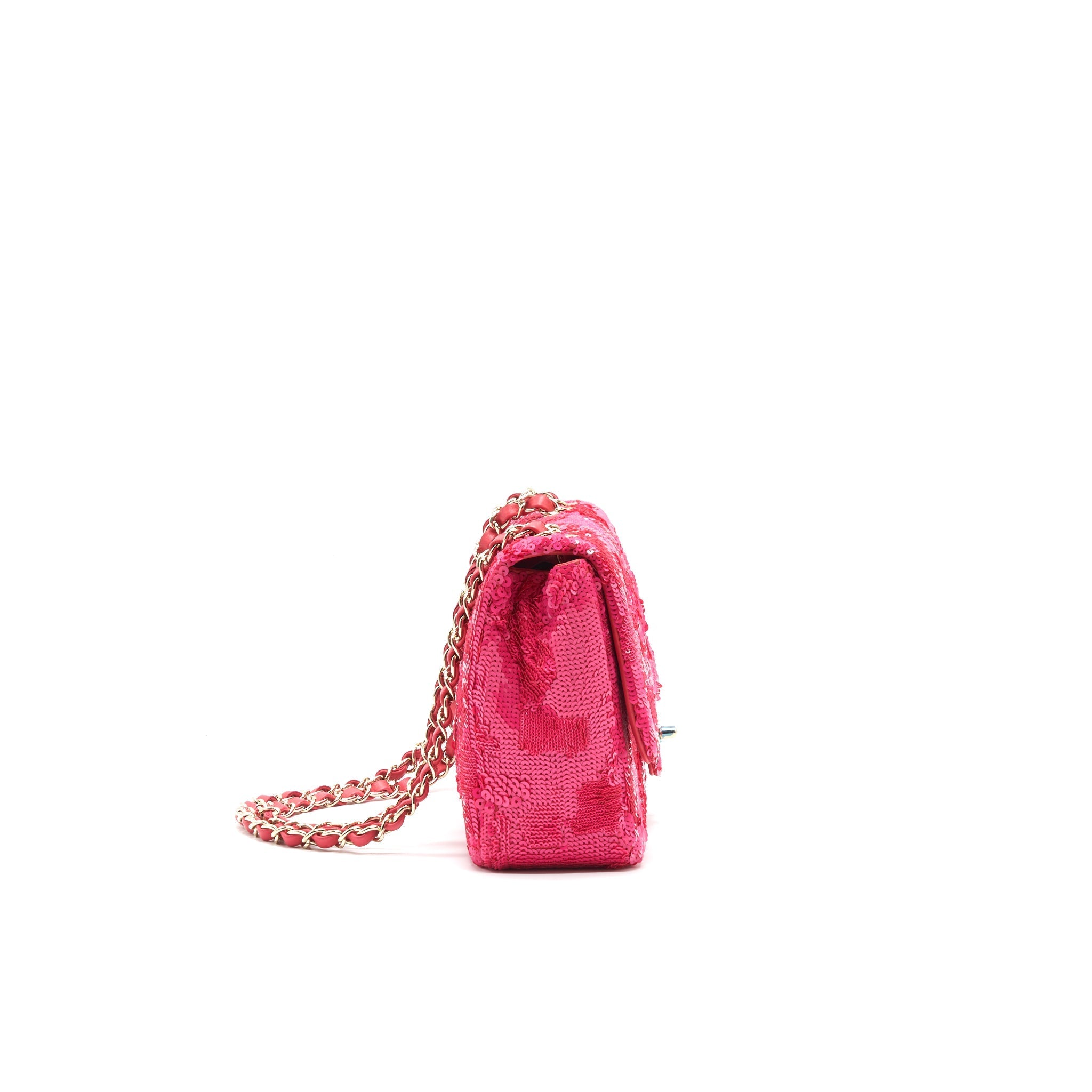 CHANEL SEASONAL MEDIUM FLAP BAG FUCIA WITH GHW