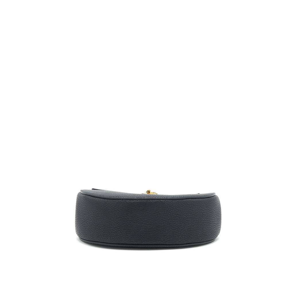CHLOE DREW SHOULDER BAG GRAINED CALFSKIN BLACK GHW