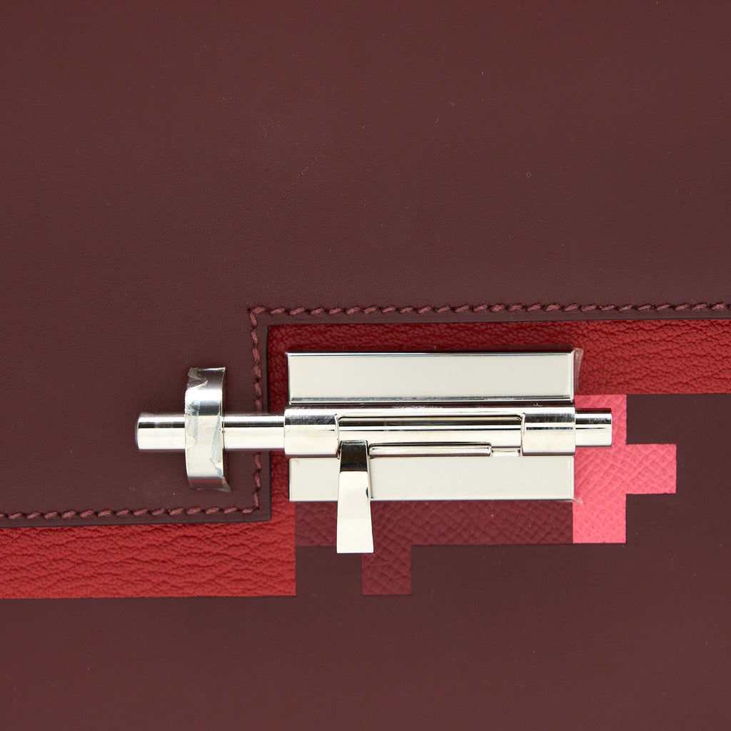 HERMES VERROU 23 SOMBER/MYSORE/EPSOM ROUGE H/ROSE AZALEE/MULTICOLOUR SHW