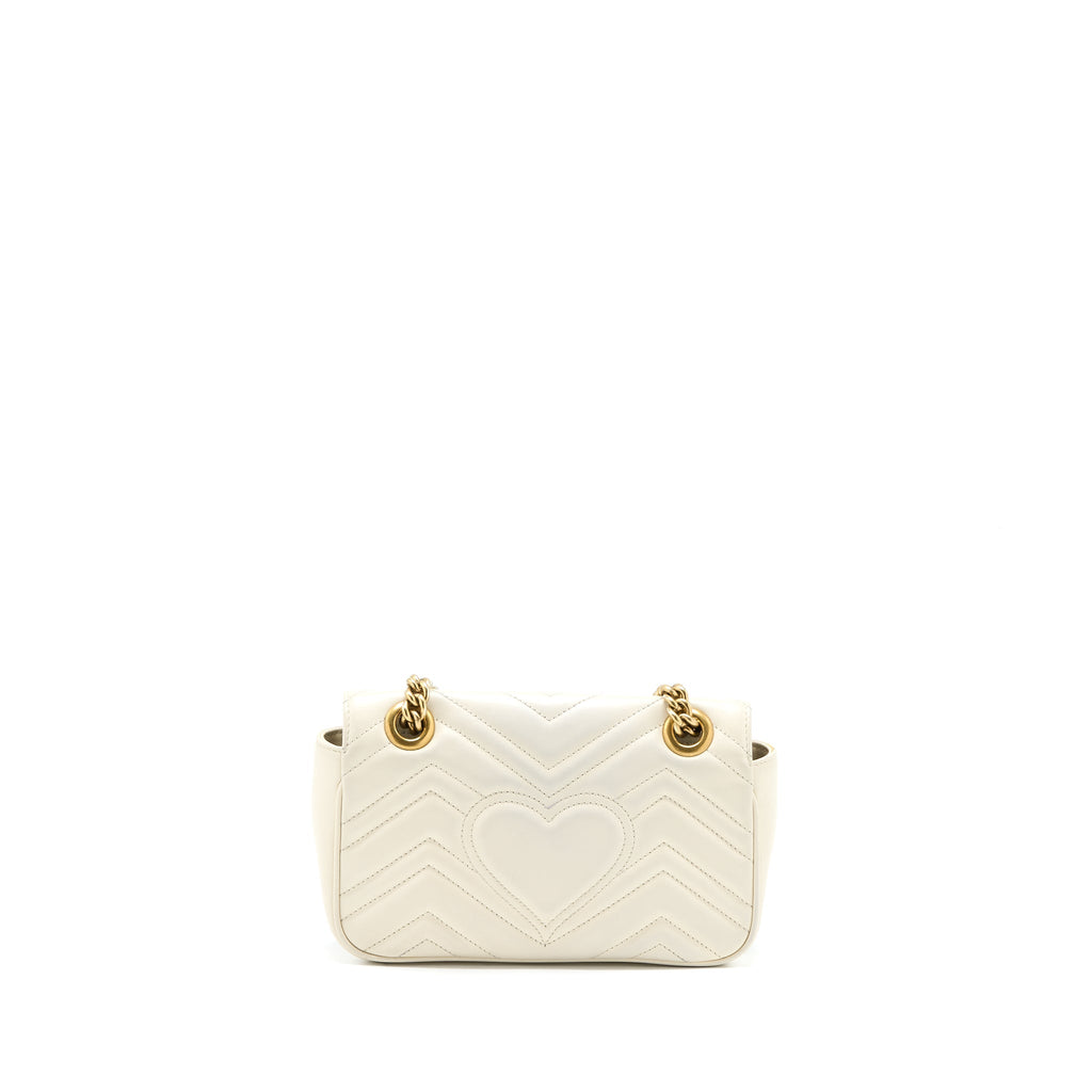 GUCCI MINI MARMONT CALFSKIN WHITE GHW