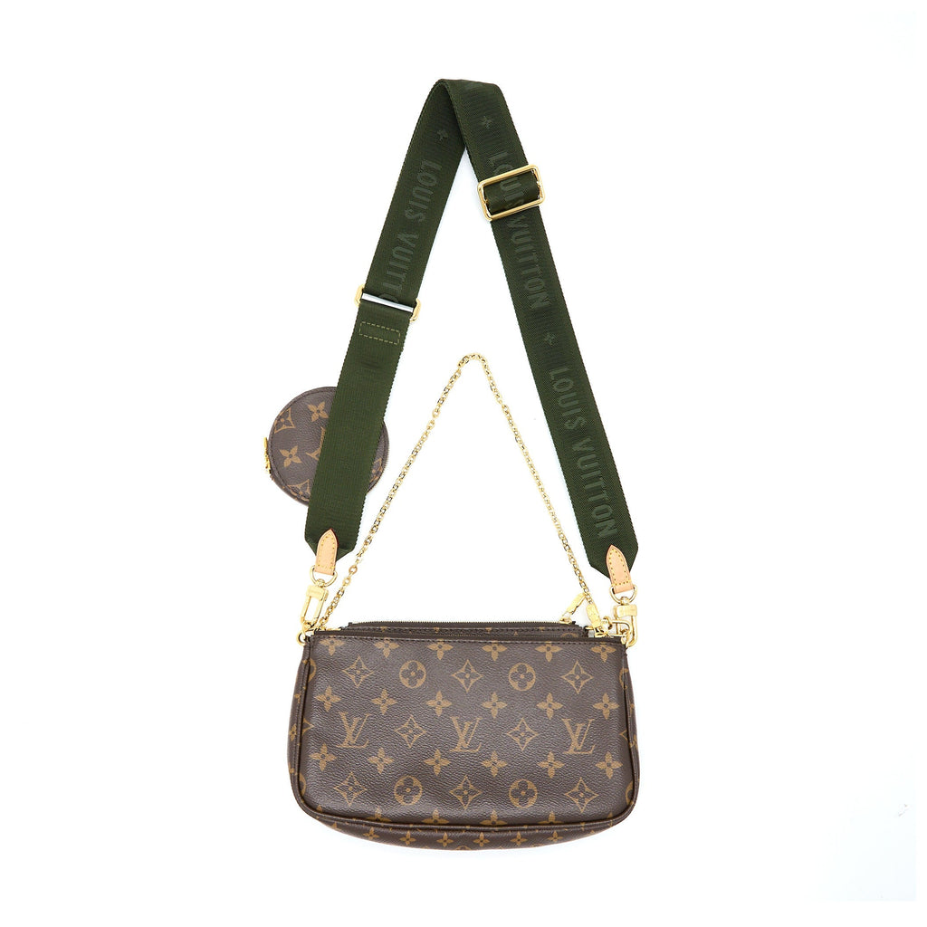 LOUIS VUITTON MULTI POCHETTE WITH KHAKI STRAP GHW