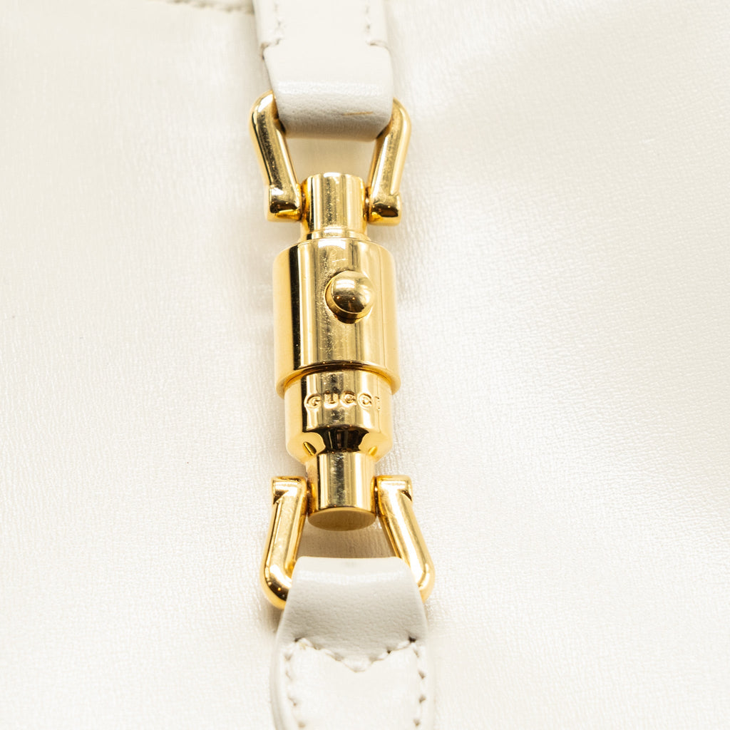 GUCCI JACKIE 1961 MINI SHOULDER BAG CALFSKIN WHITE GHW