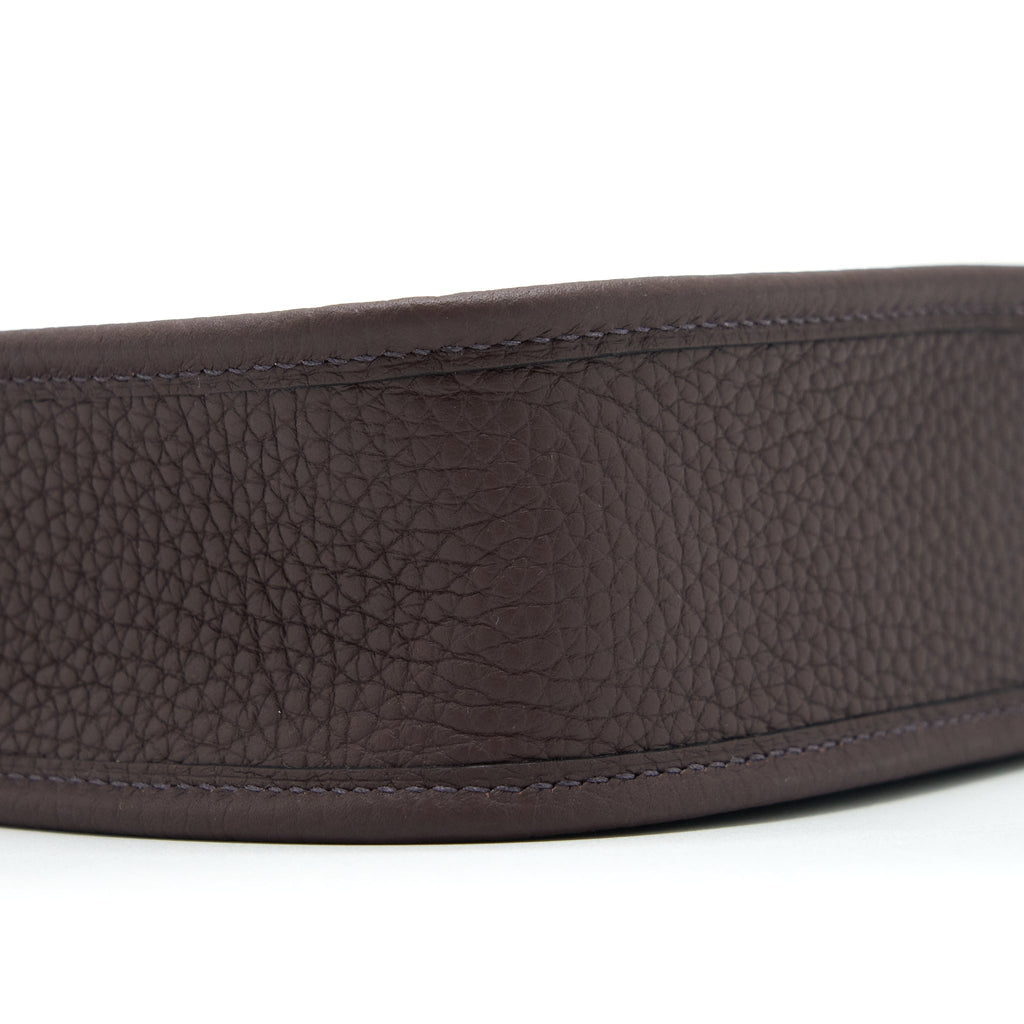 HERMES MINI EVELYNE CLEMENCE ROUGE SELLIER, WITH MULTICOLOUR STRAP GHW
