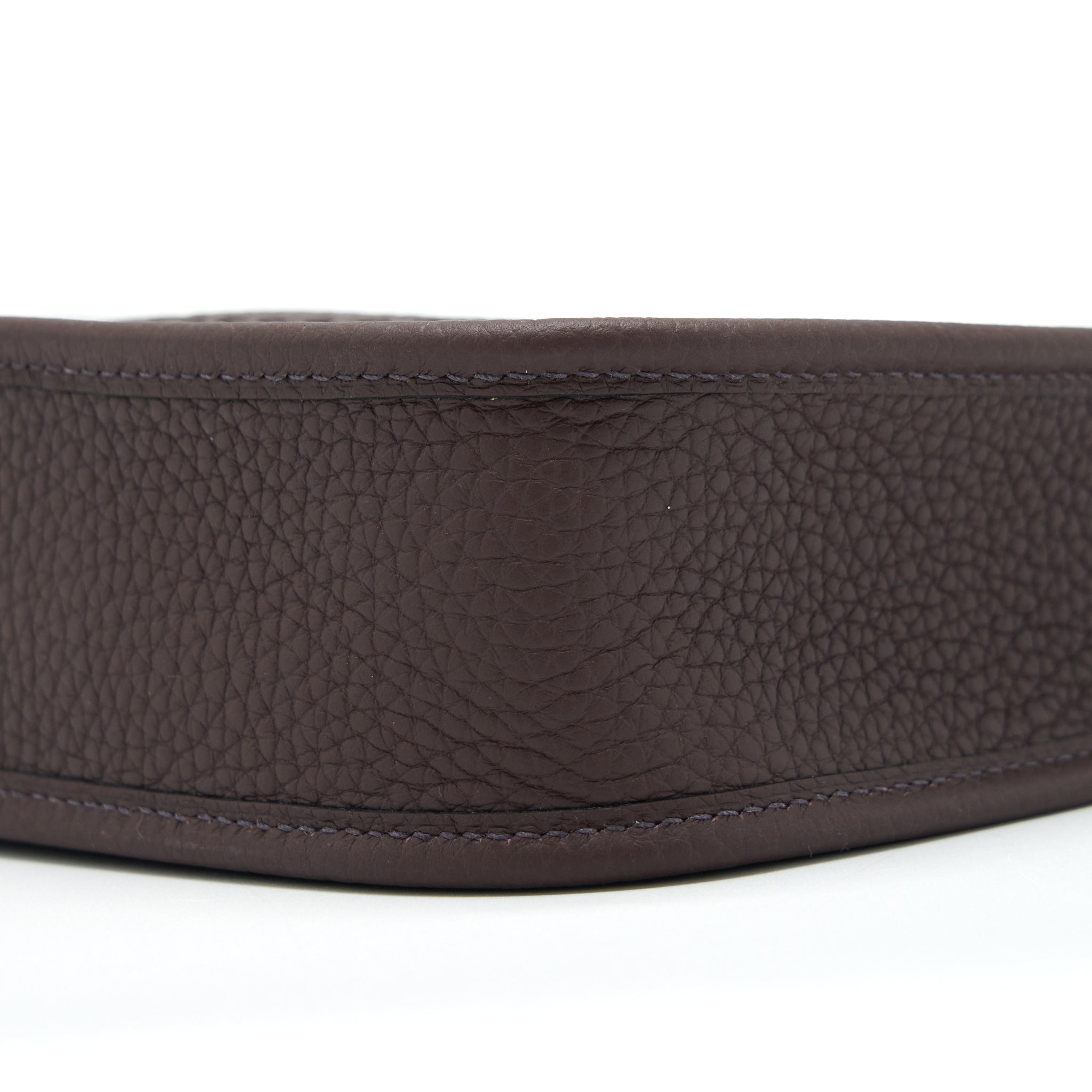 HERMES MINI EVELYNE CLEMENCE ROUGE SELLIER, WITH MULTICOLOUR STRAP GHW