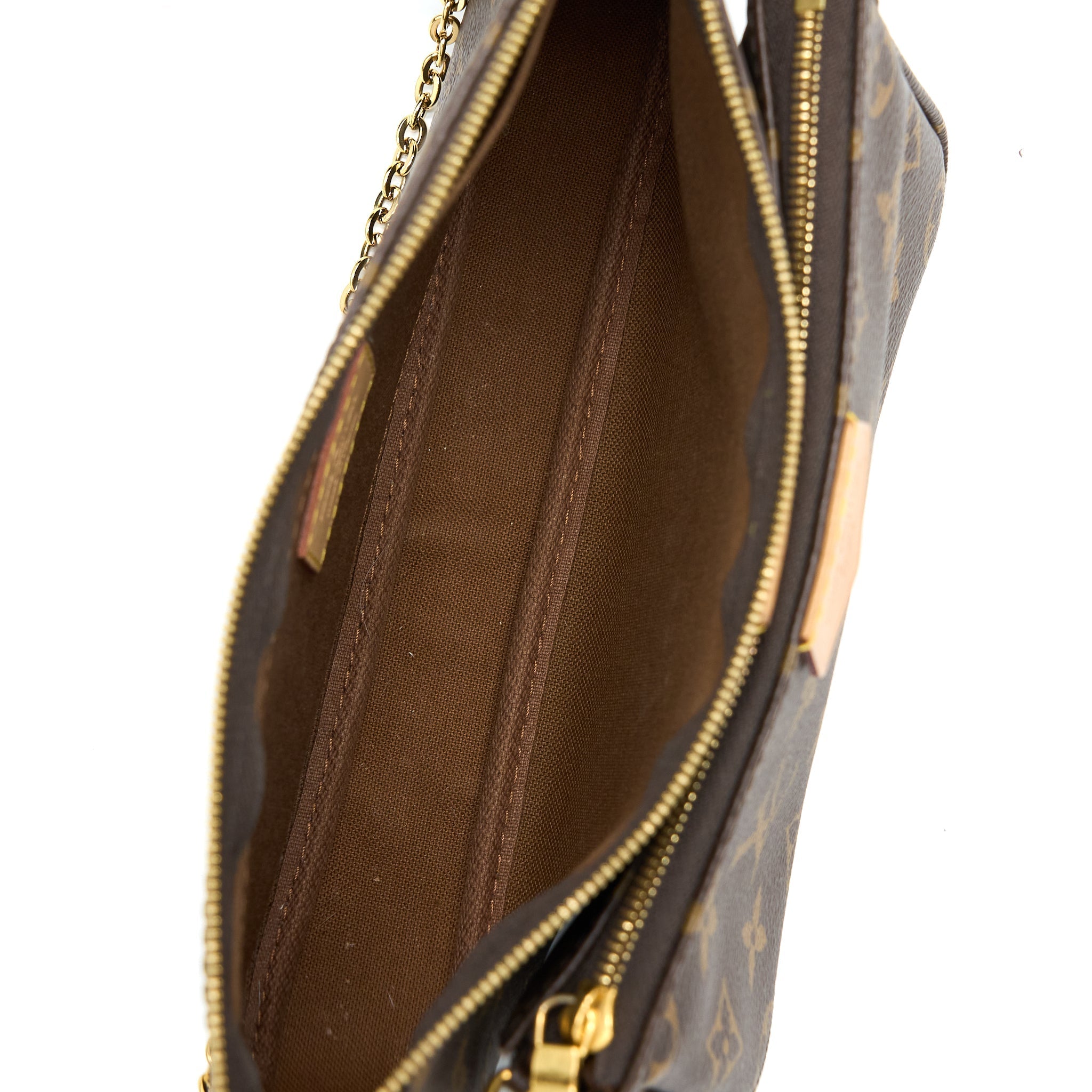 LOUIS VUITTON MULTI POCHETTE WITH KHAKI STRAP GHW