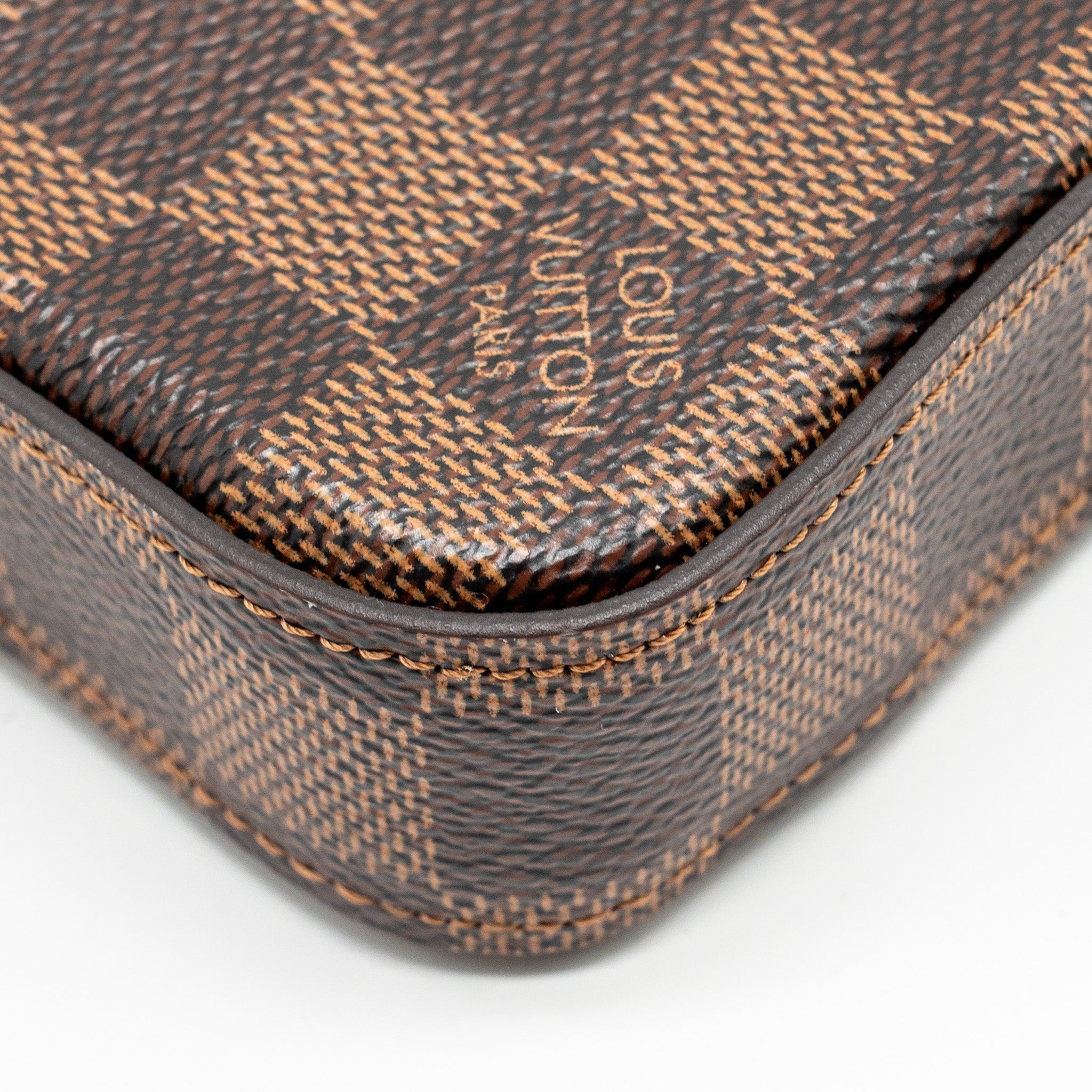LOUIS VUITTON FELICIE POCHETTE DAMIER EBENE CANVAS GHW