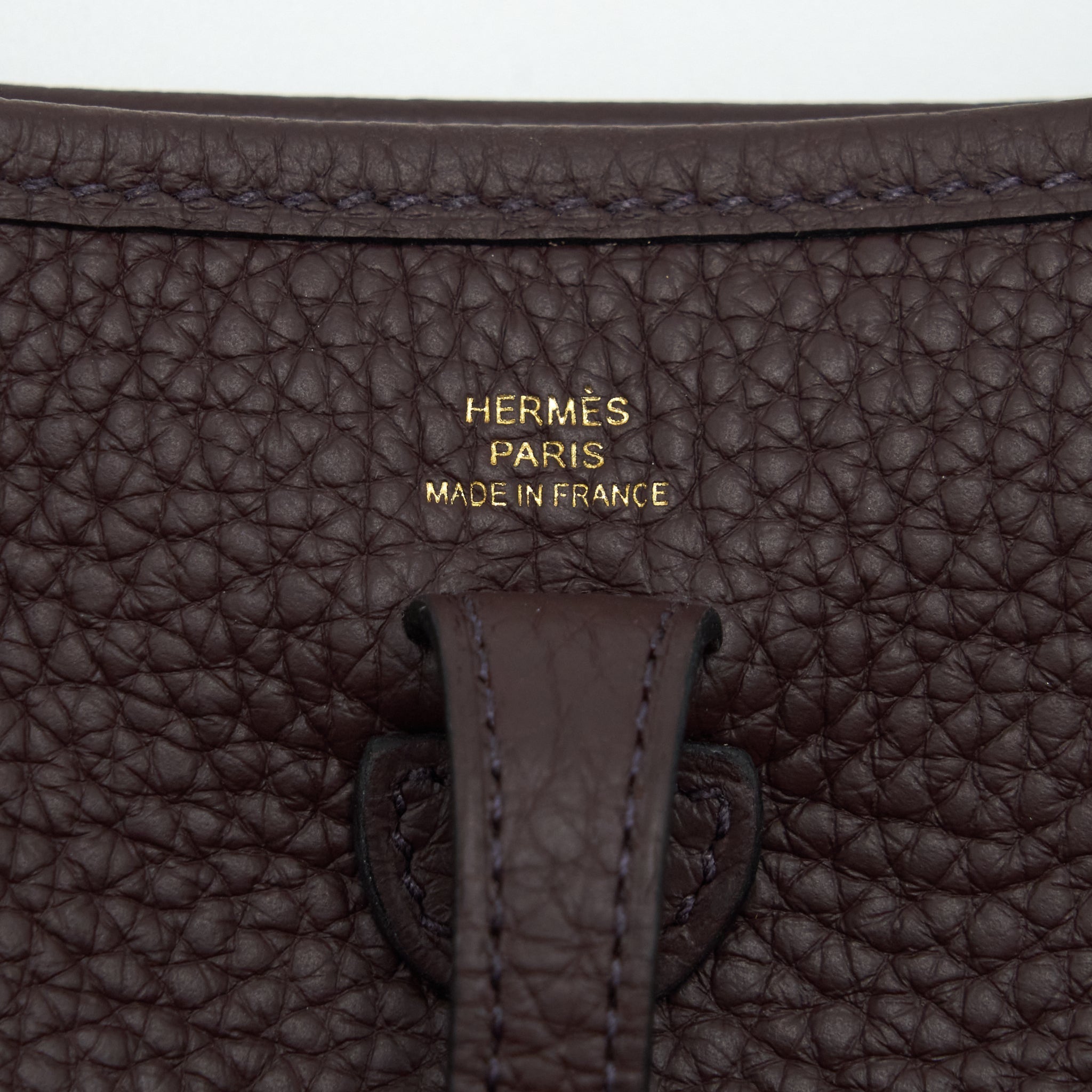 HERMES MINI EVELYNE CLEMENCE ROUGE SELLIER, WITH MULTICOLOUR STRAP GHW