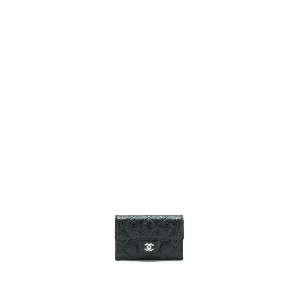 CHANEL CLASSIC FLAP CARD HOLDER CAVIAR BLACK SHW