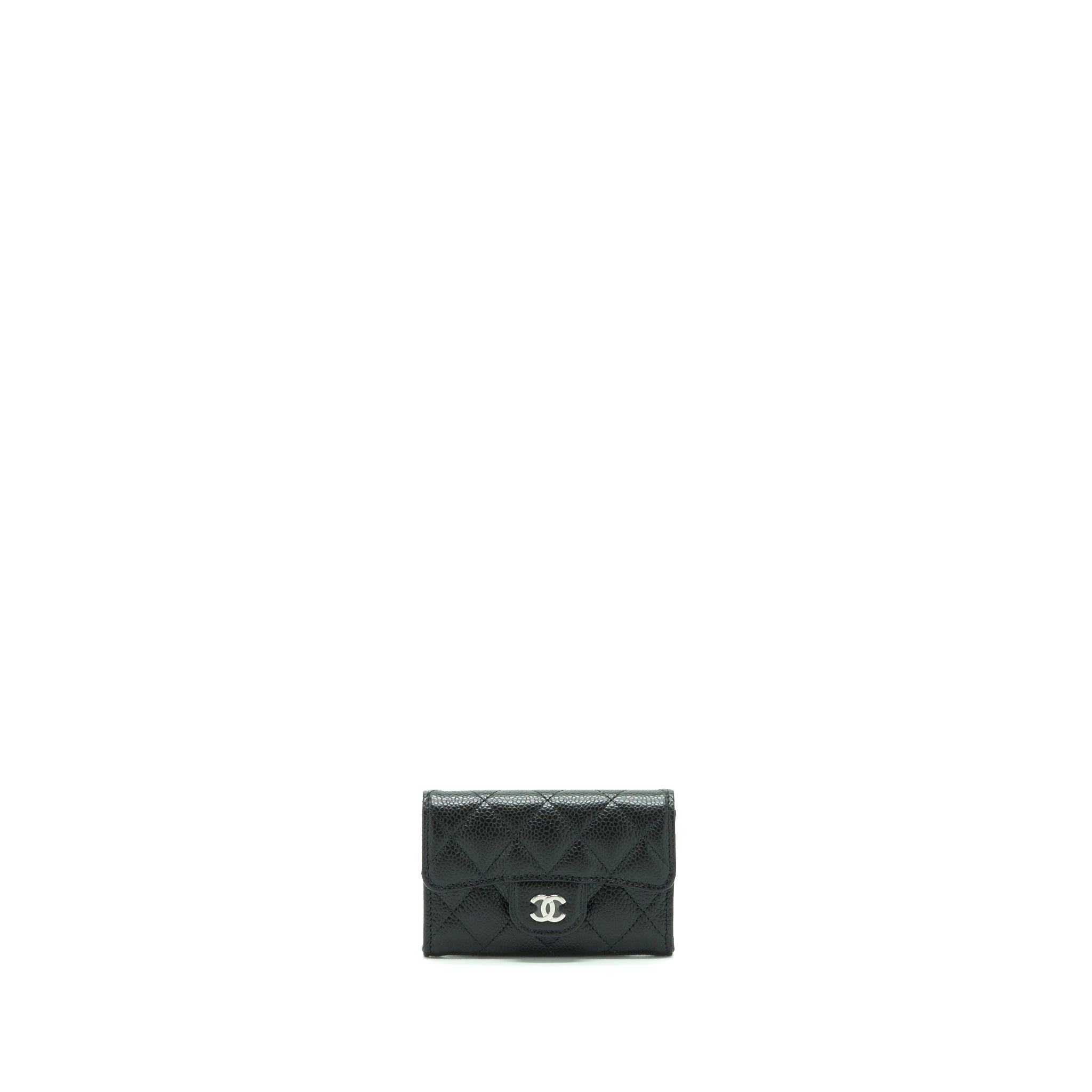 CHANEL CLASSIC FLAP CARD HOLDER CAVIAR BLACK SHW