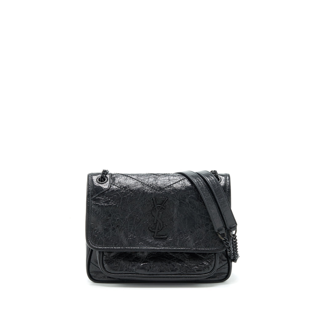 SAINT LAURENT/ YSL NIKI BABY BAG BLACK WITH BLACK HARDWARE