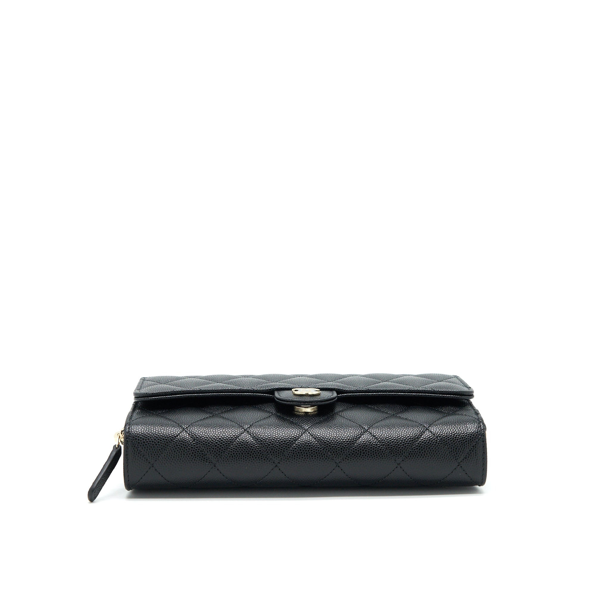 CHANEL 3 IN 1 WALLET ON CHAIN BLACK CAVIAR LGHW