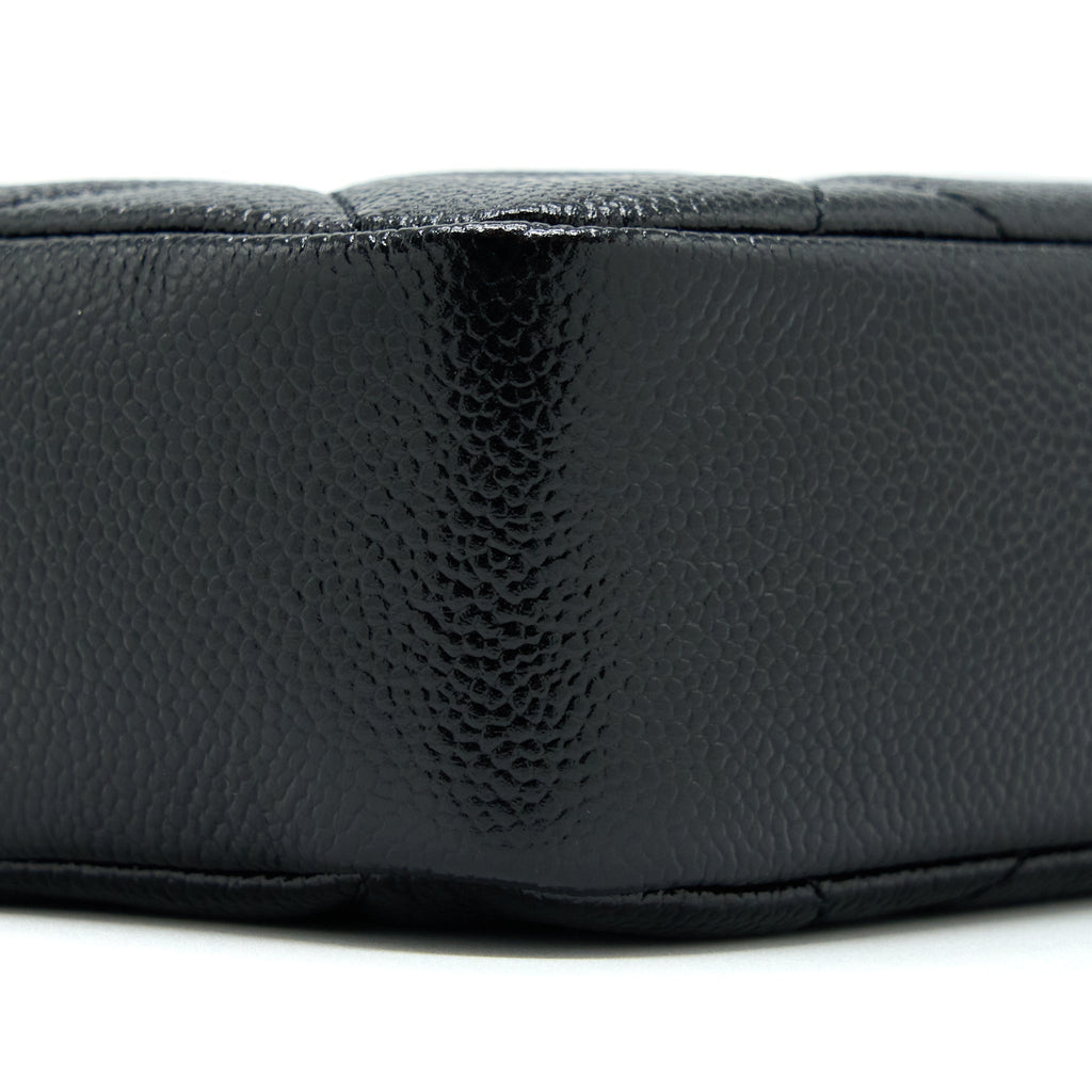 CHANEL 22P CAMERA CROSSBODY BAG CAVIAR BLACK GHW(MICROCHIP)