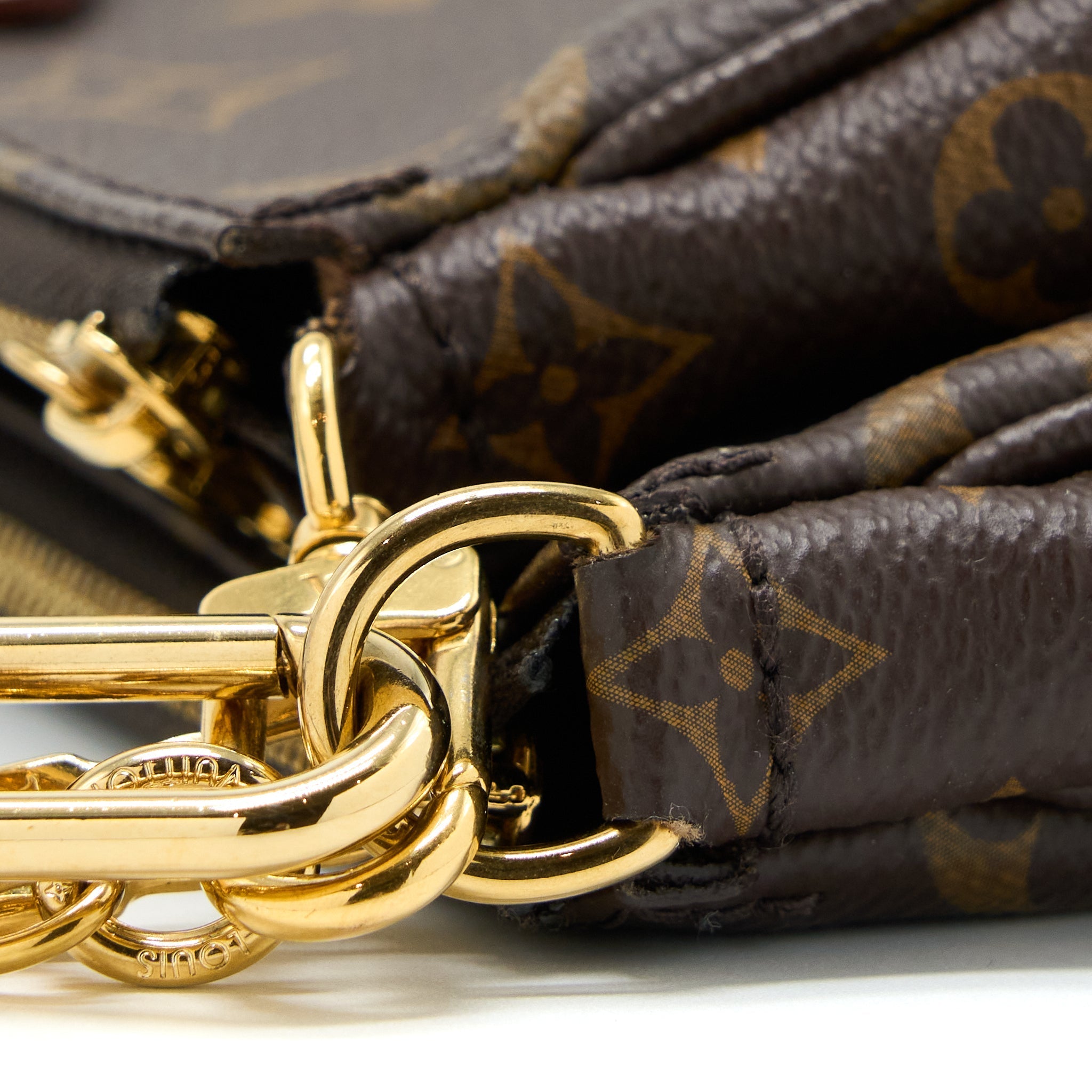 LOUIS VUITTON MULTI POCHETTE WITH KHAKI STRAP GHW