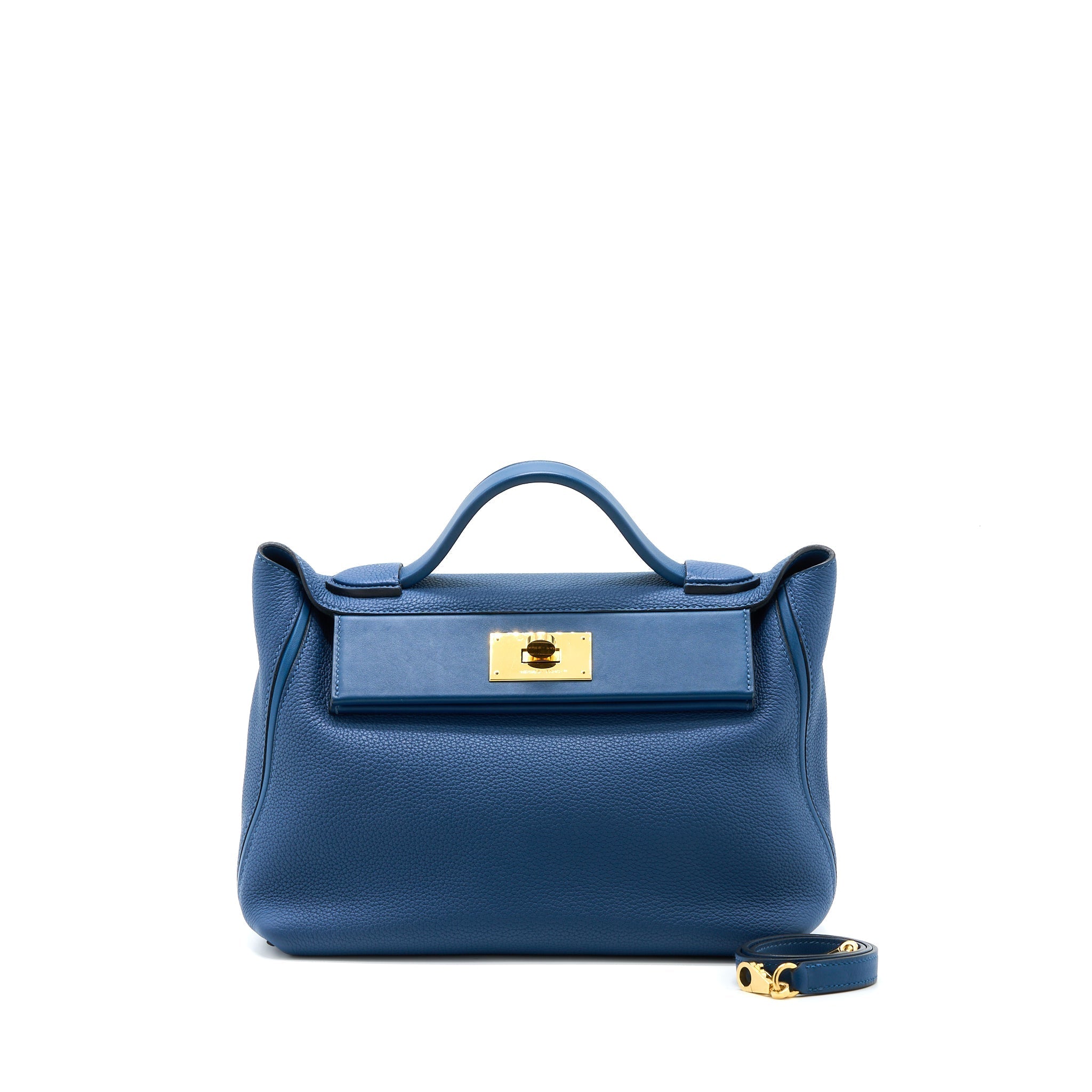 HERMES 24/24 2424-29 BAG TOGO/SWIFT S4 DEEP BLUE GHW