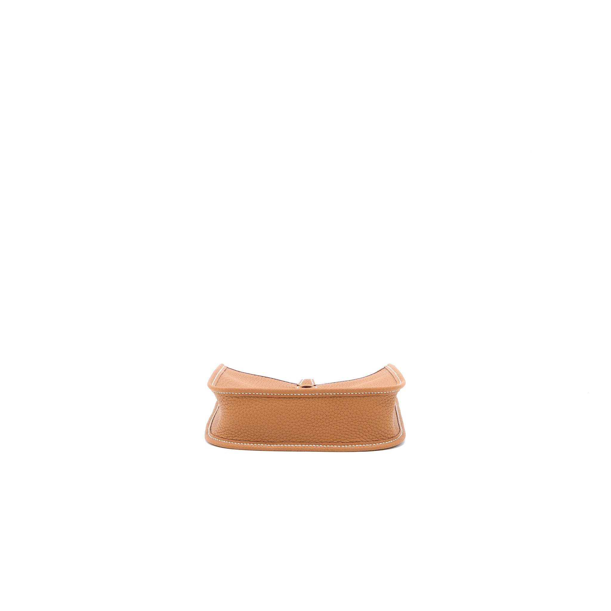 HERMES MINI EVELYN CLEMENCE GOLD WITH GOLD-BLANC STRAP SHW
