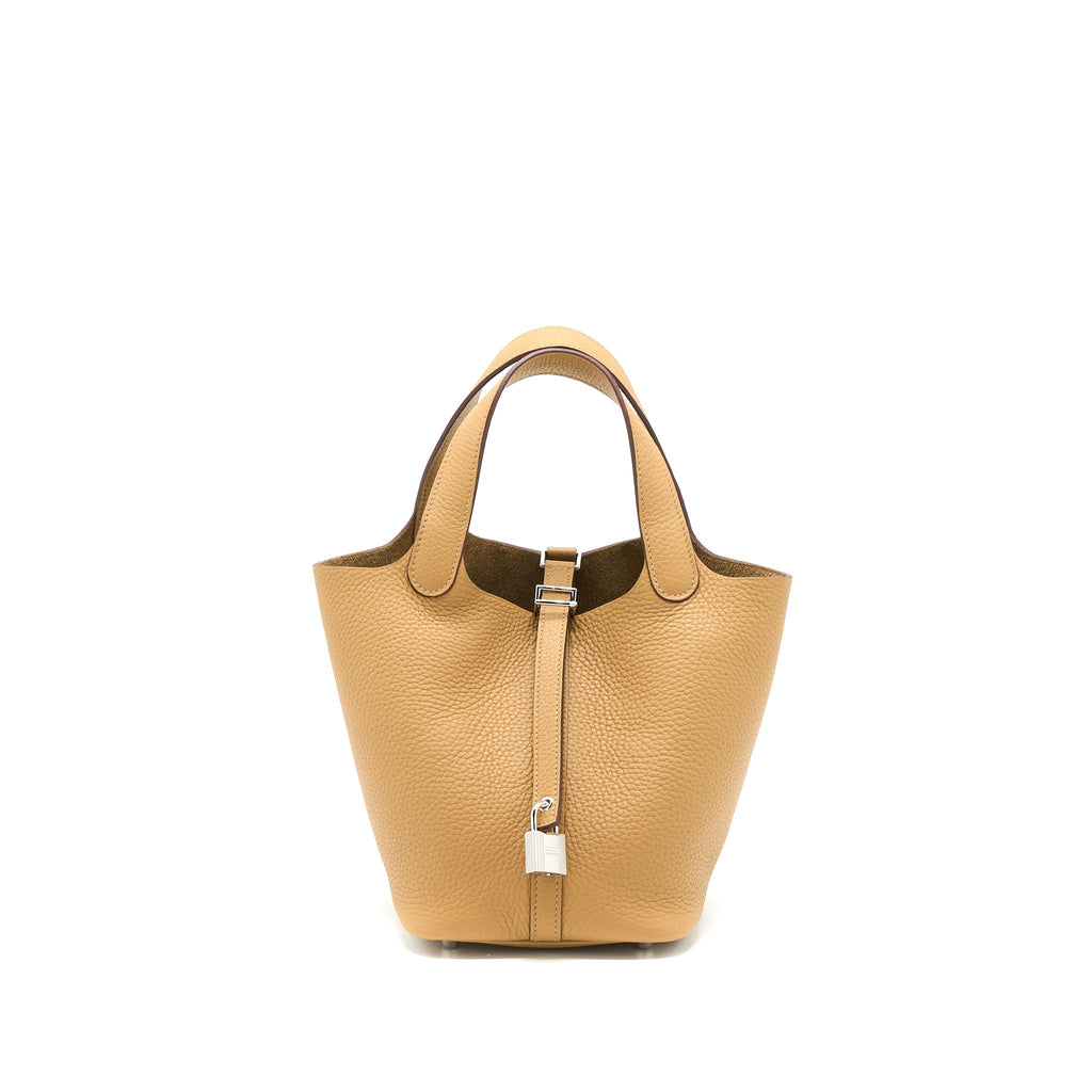 HERMES PICOTIN 18 LOCK BAG CLEMENCE BISCUIT SHW