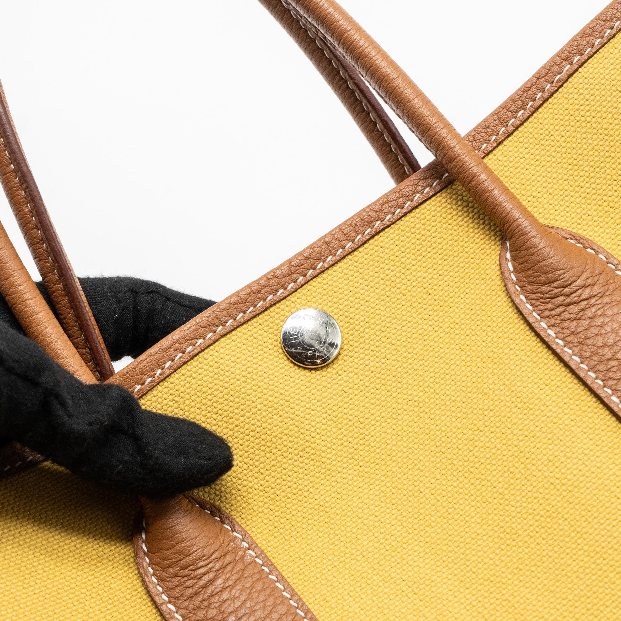 HERMES GARDEN PARTY 30 CANVAS/NEGONDA GINGER/GOLD SHW