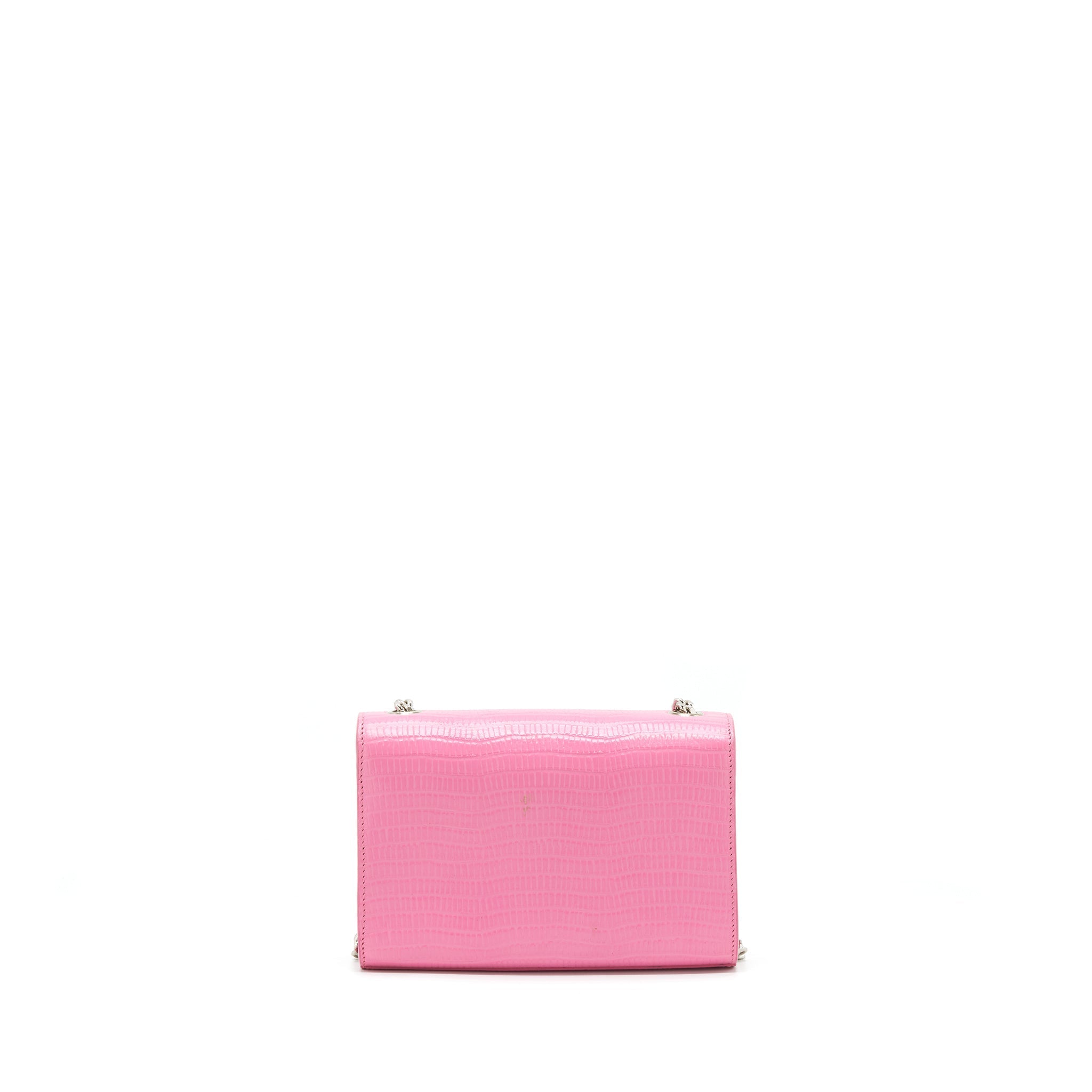 SAINT LAURENT / YSL MINI KATE TASSEL EMBOSSED CALFSKIN PINK SHW