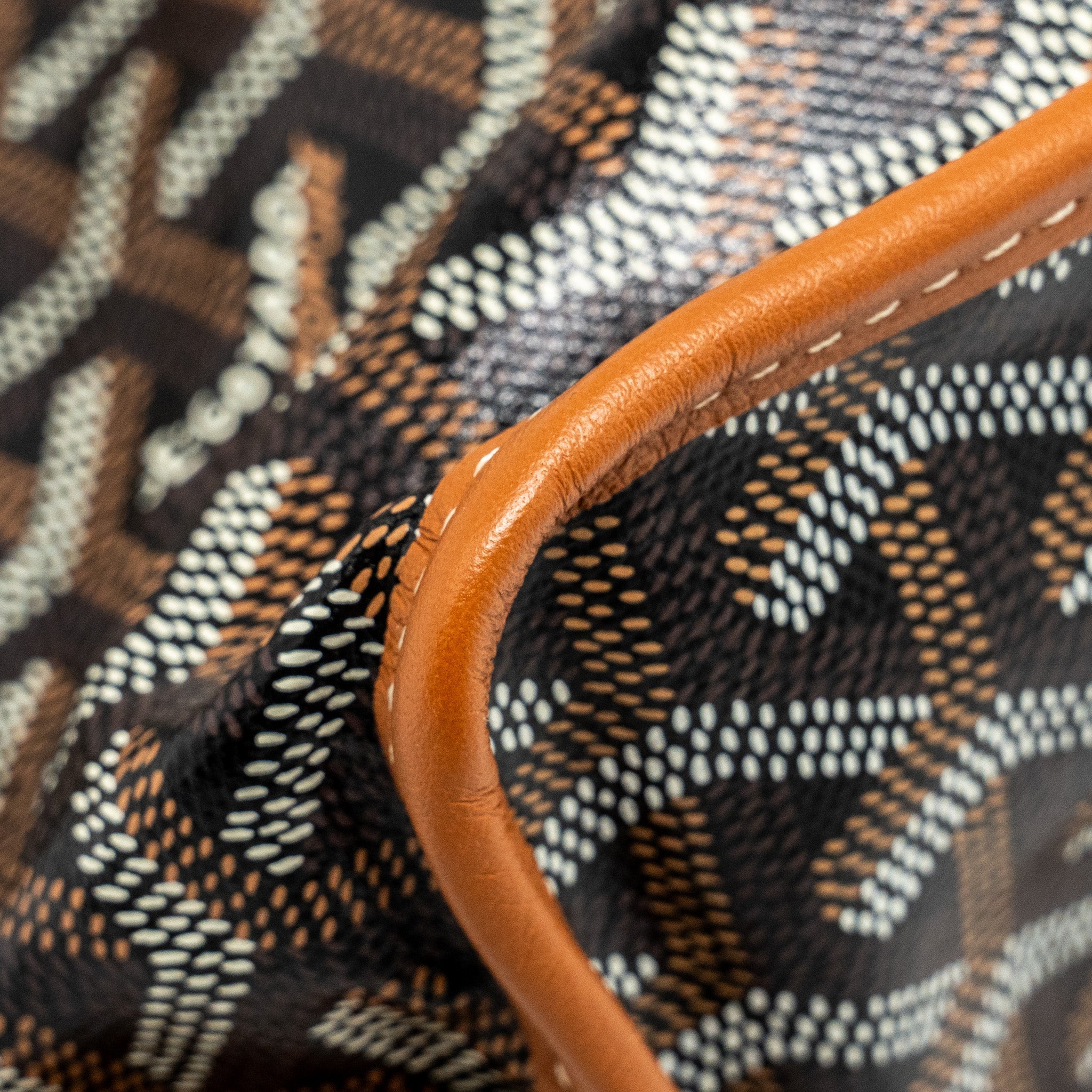 GOYARD MINI ANJOU TOTE BAG GOYARDLINE CANVAS /CALFSKIN TAN SHW