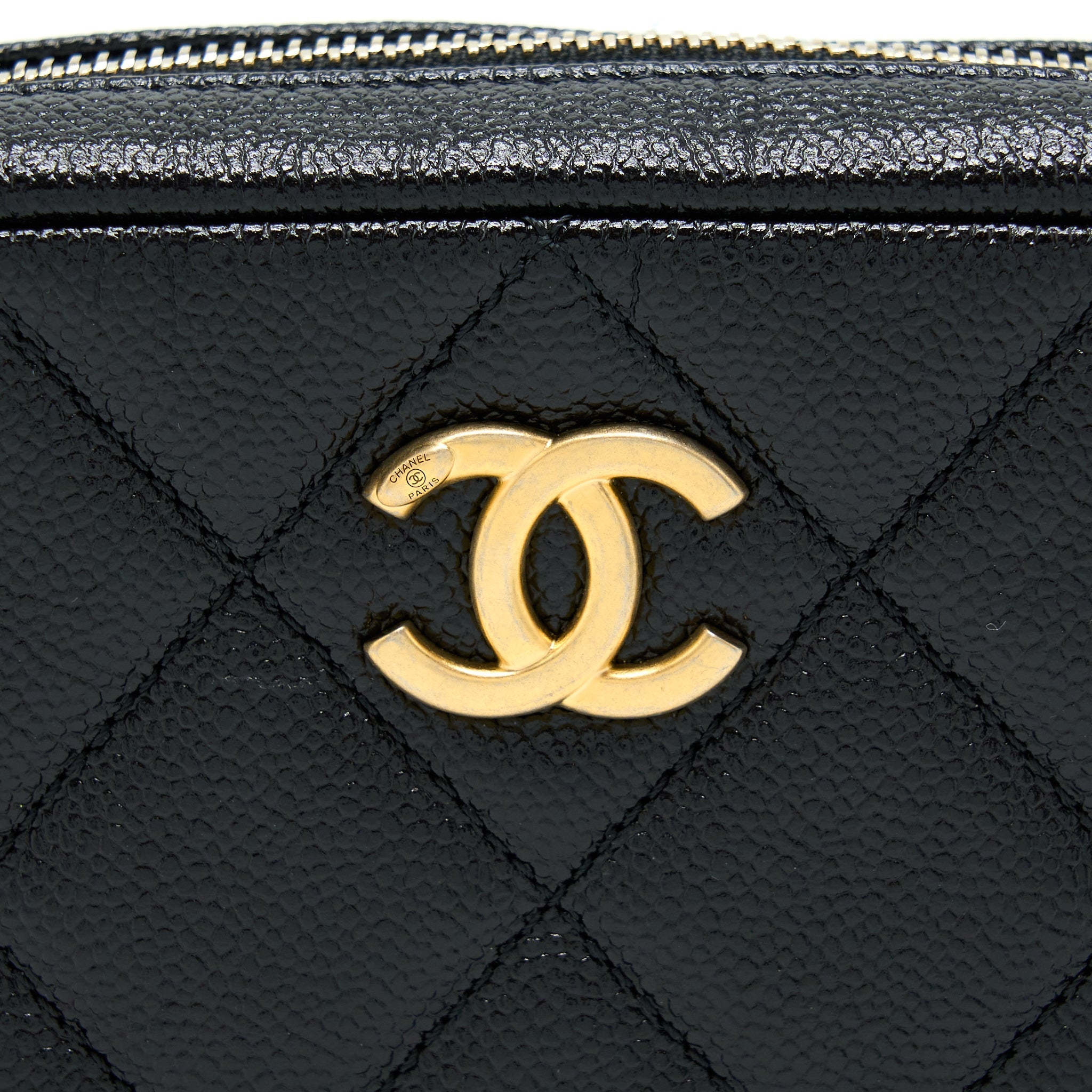 CHANEL 22P CAMERA CROSSBODY BAG CAVIAR BLACK GHW(MICROCHIP)