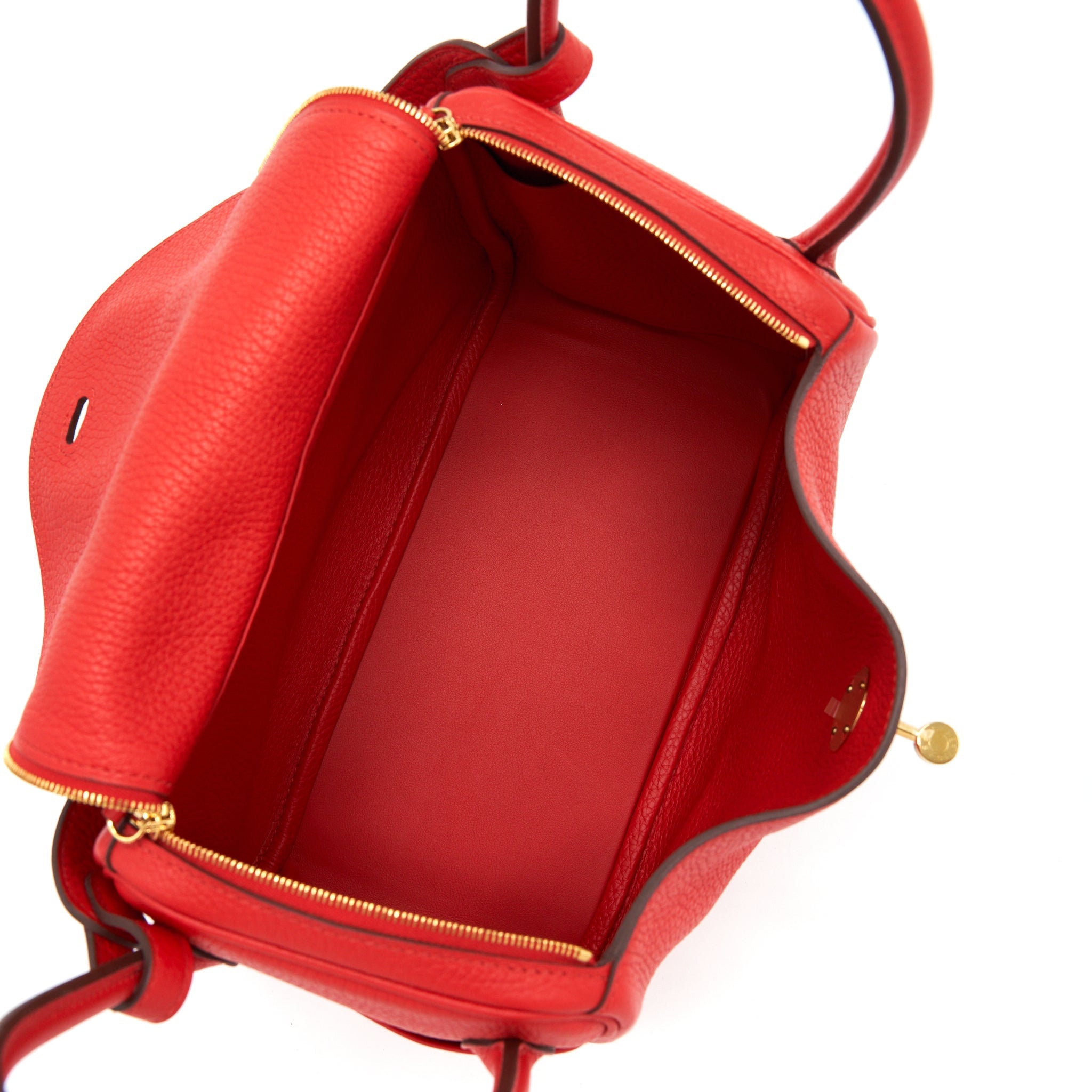 HERMES LINDY 26 CLEMENCE ROUGE DE COEUR GHW