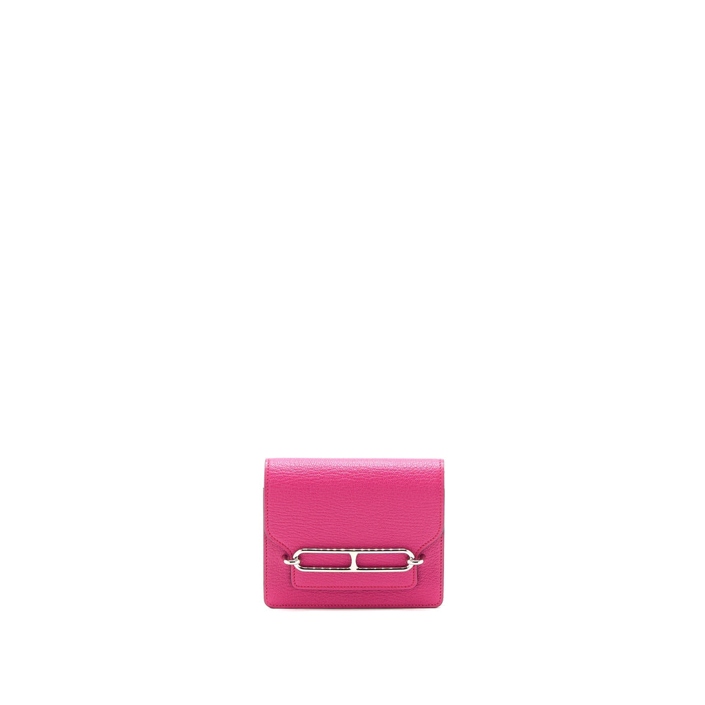 HERMES ROULIS SLIM CHÈVRE MYSORE 5R ROSE SHOCKING SHW