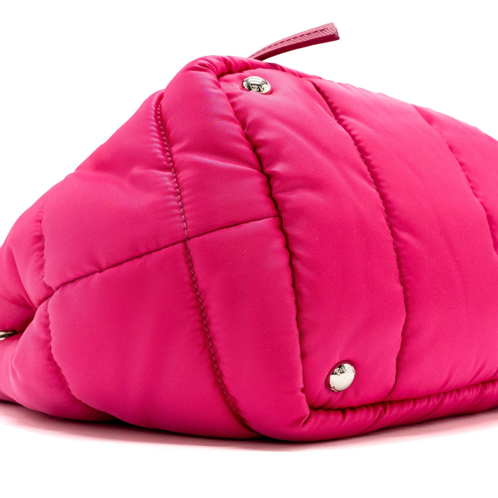 PRADA TOTE BAG NYLON / LEATHER PINK SHW