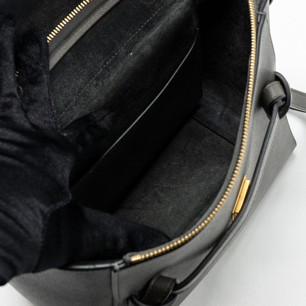 CELINE MICRO BELT BAG CALFSKIN GREY GHW
