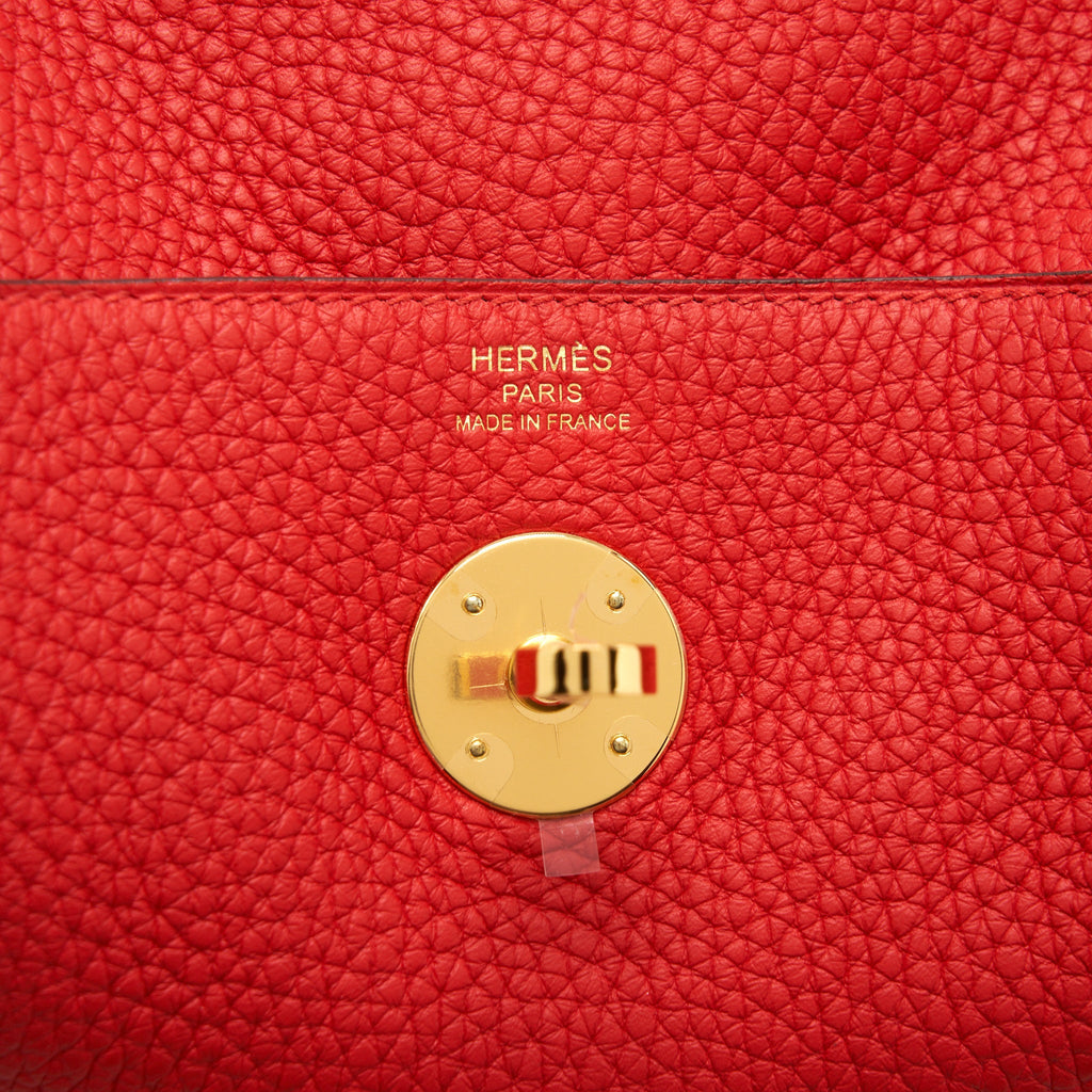 HERMES LINDY 26 CLEMENCE ROUGE DE COEUR GHW