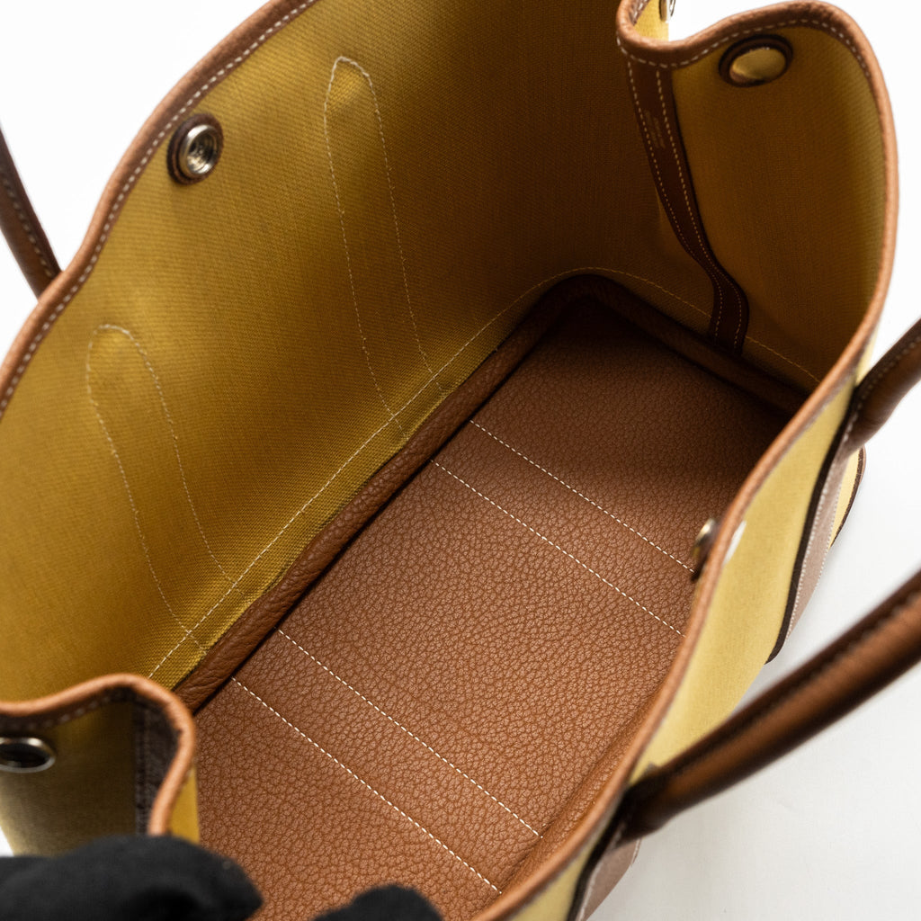 HERMES GARDEN PARTY 30 CANVAS/NEGONDA GINGER/GOLD SHW
