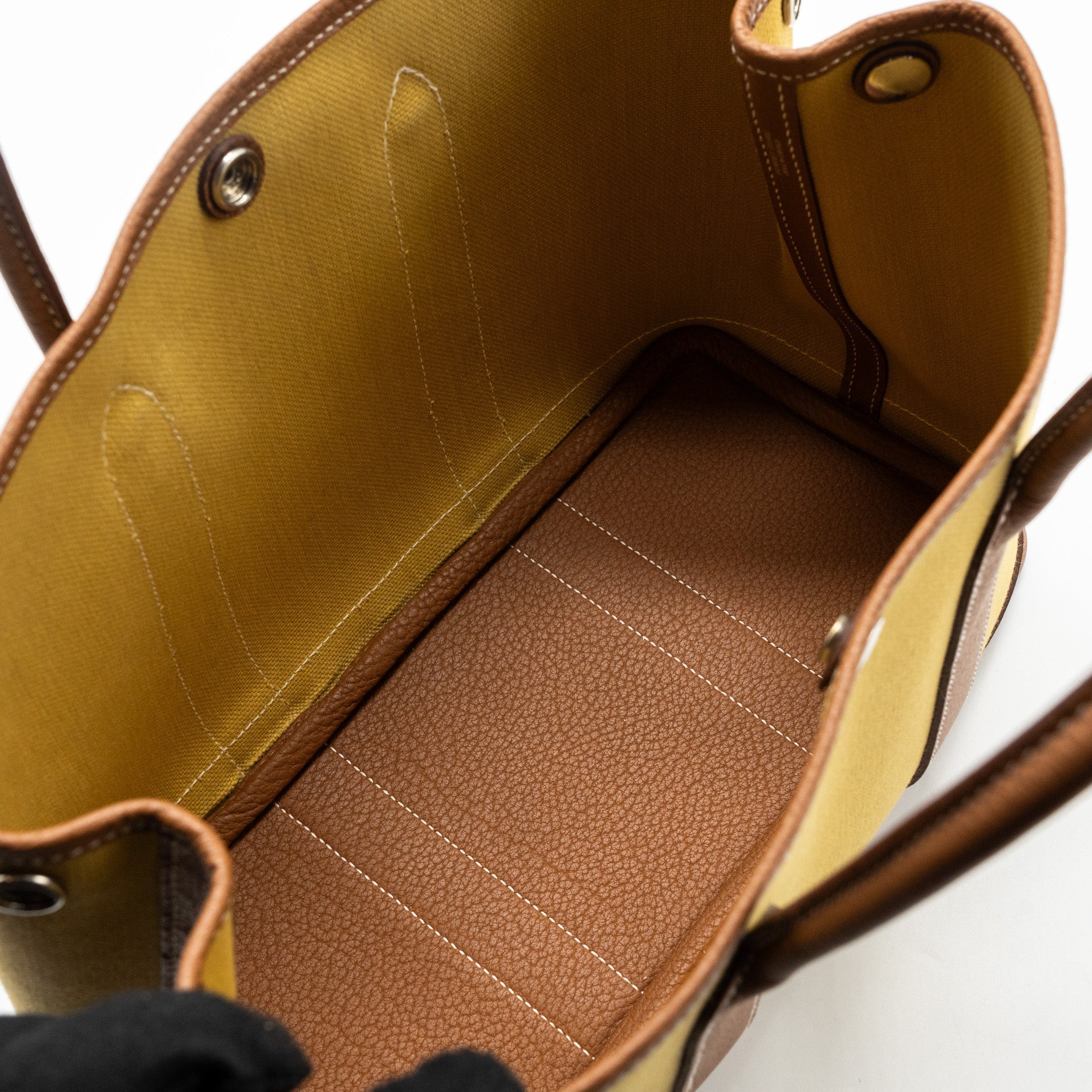 HERMES GARDEN PARTY 30 CANVAS/NEGONDA GINGER/GOLD SHW