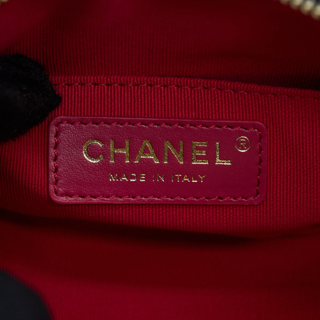 CHANEL 22P CAMERA CROSSBODY BAG CAVIAR BLACK GHW(MICROCHIP)
