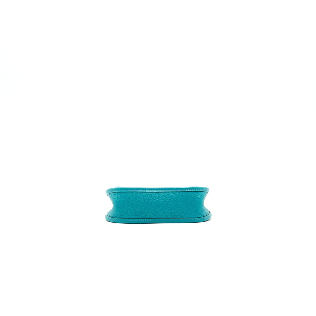 HERMES MINI EVELYNE BLEU PAON TAURILLON SHW