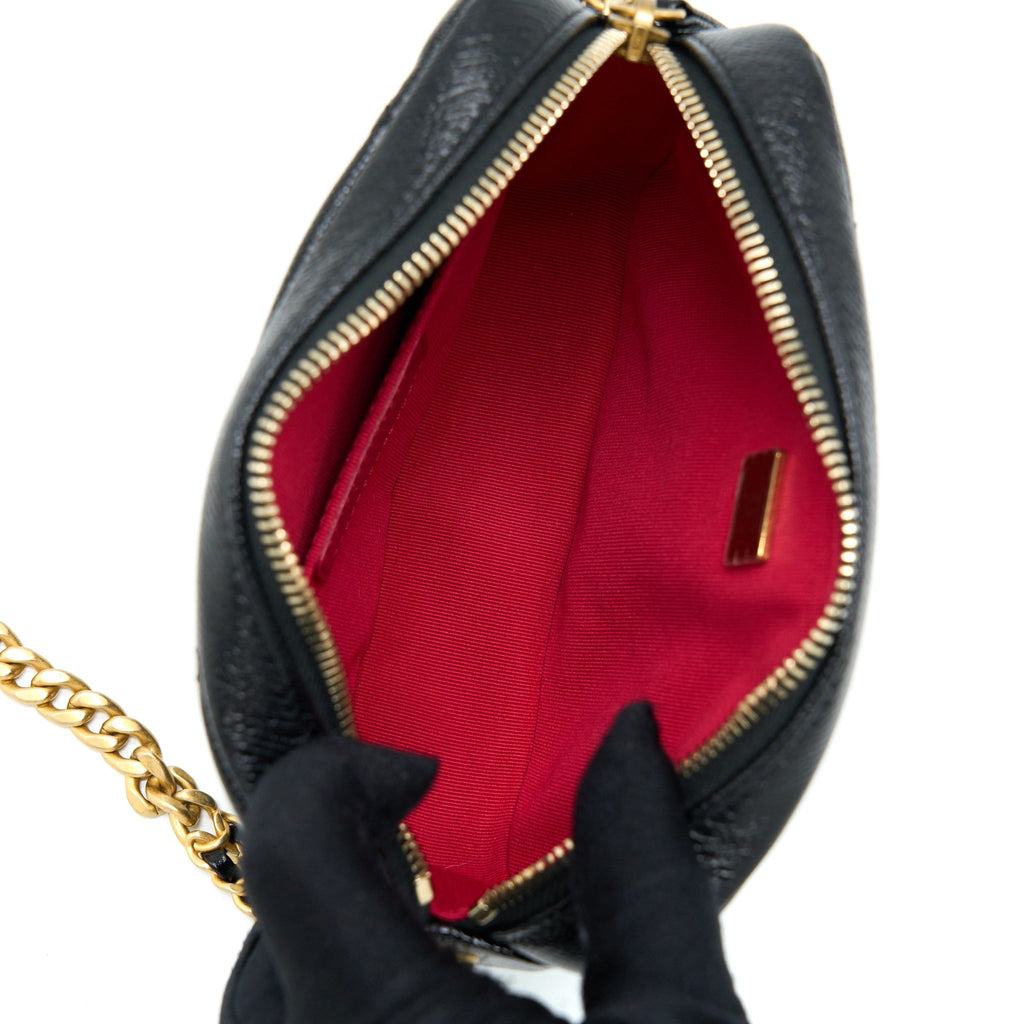 CHANEL 22P CAMERA CROSSBODY BAG CAVIAR BLACK GHW(MICROCHIP)