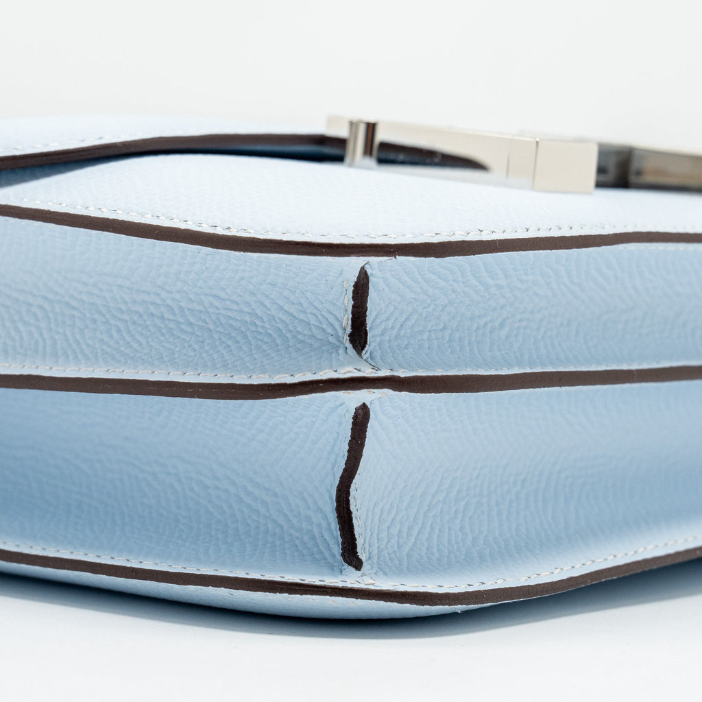 HERMES MINI CONSTANCE EPSOM BLUE BRUME SHW