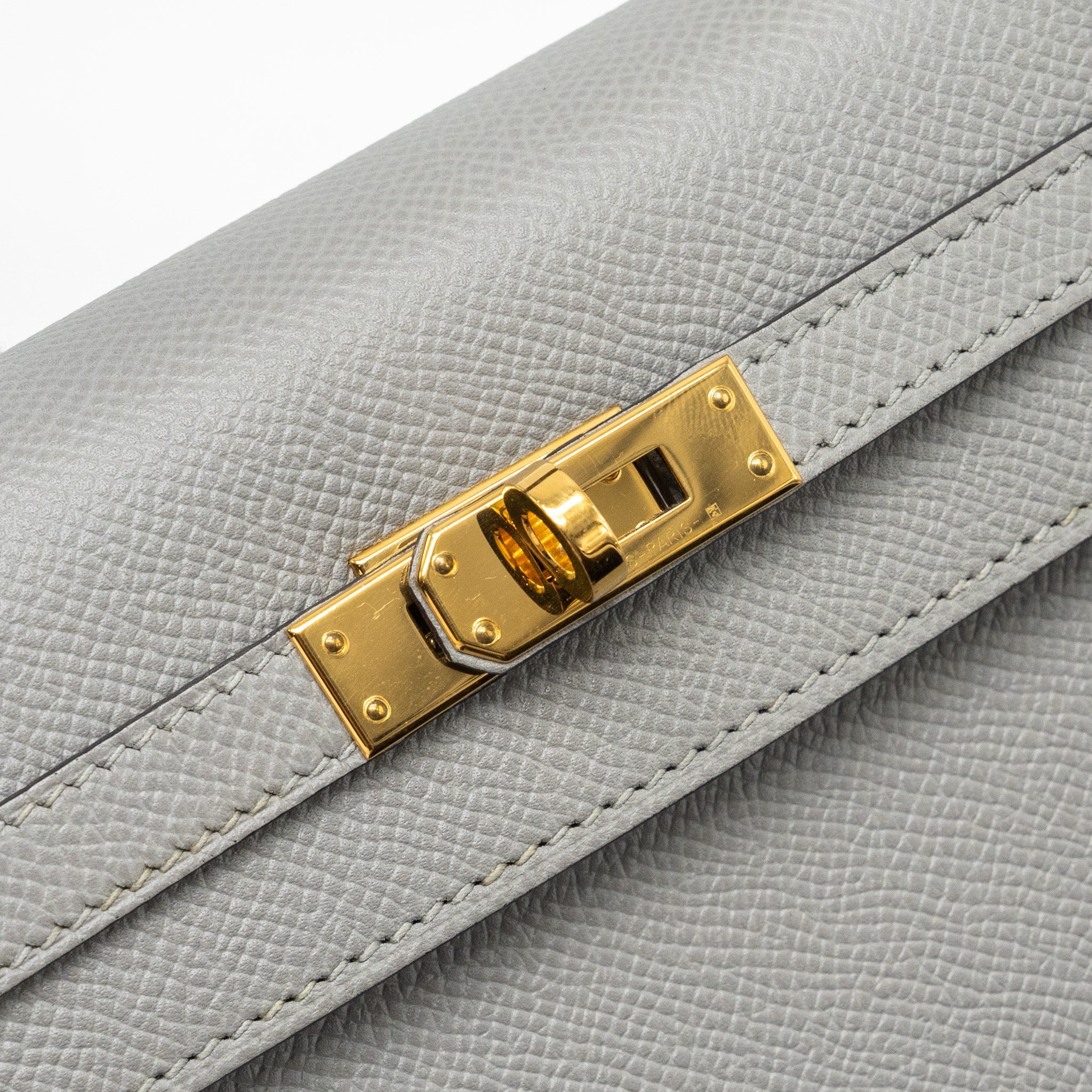 HERMES KELLY 25 SPECIAL ORDER EPSOM GRIS MOTTE / ROSE PURPLE GHW